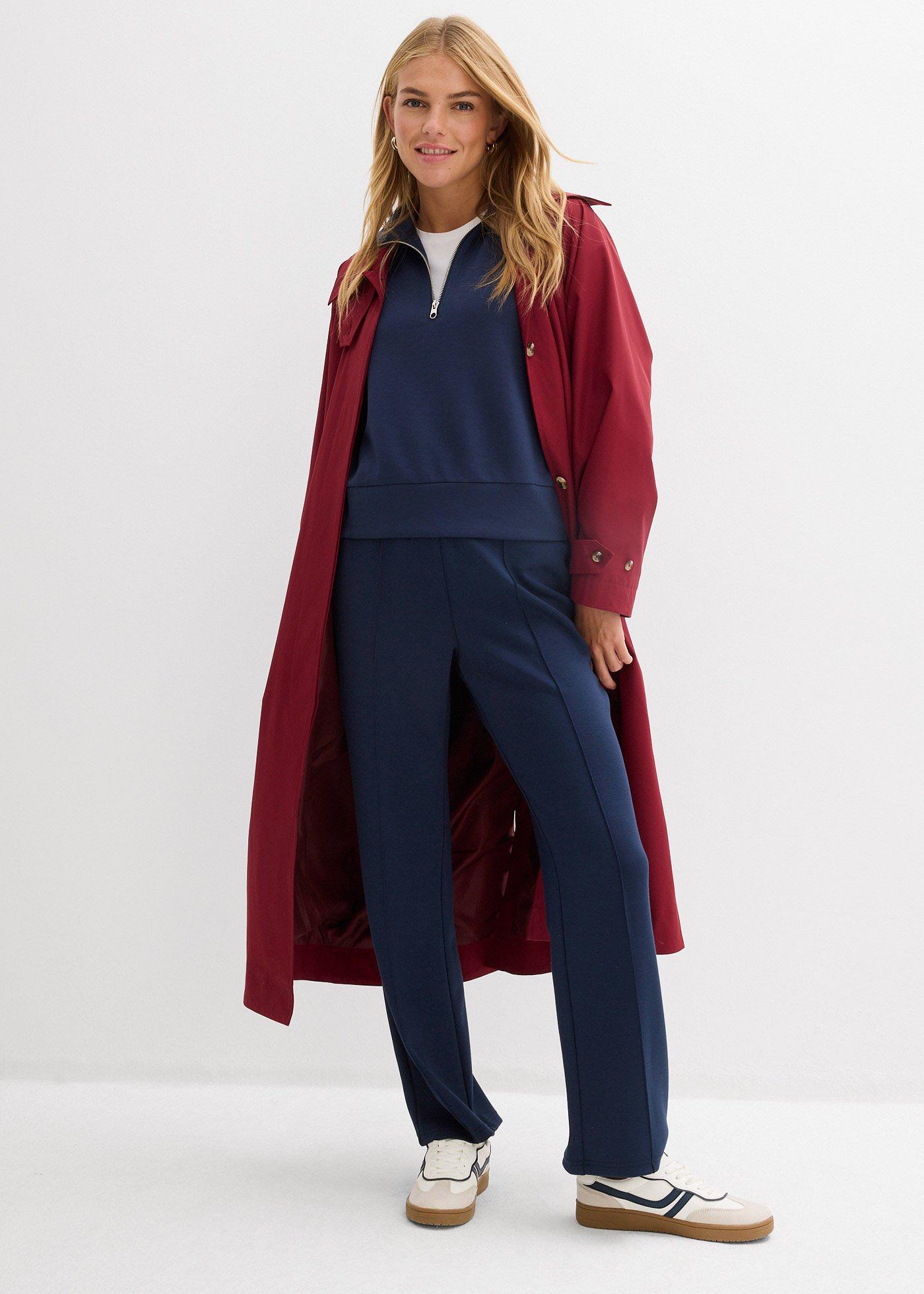 Bluza ze stójką, z miękkiego materiału scuba - Bonprix