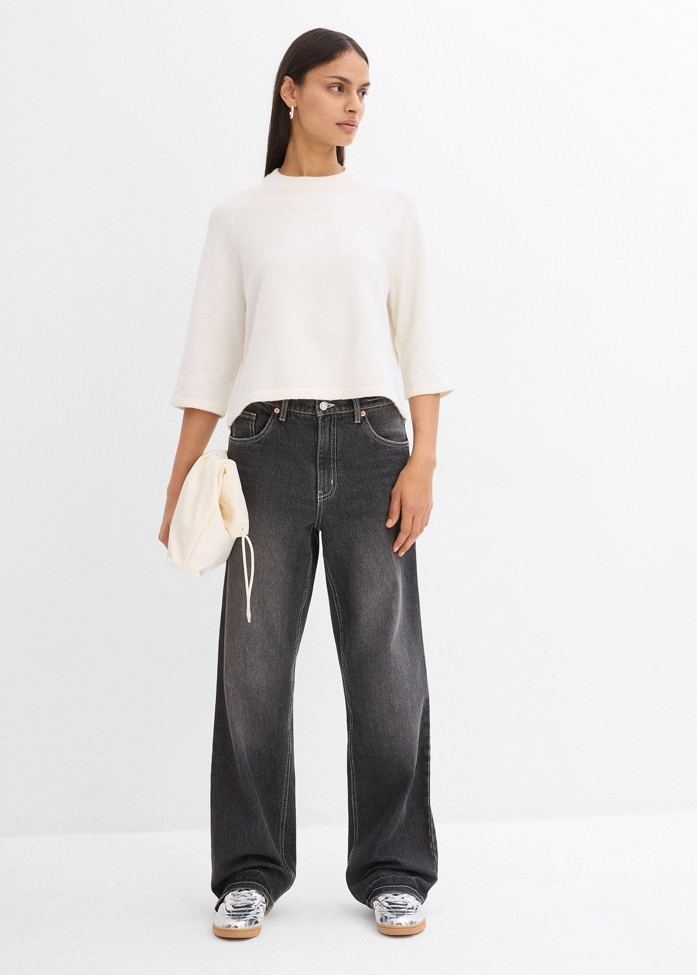 Koszulka z dzianiny oversize - Bonprix