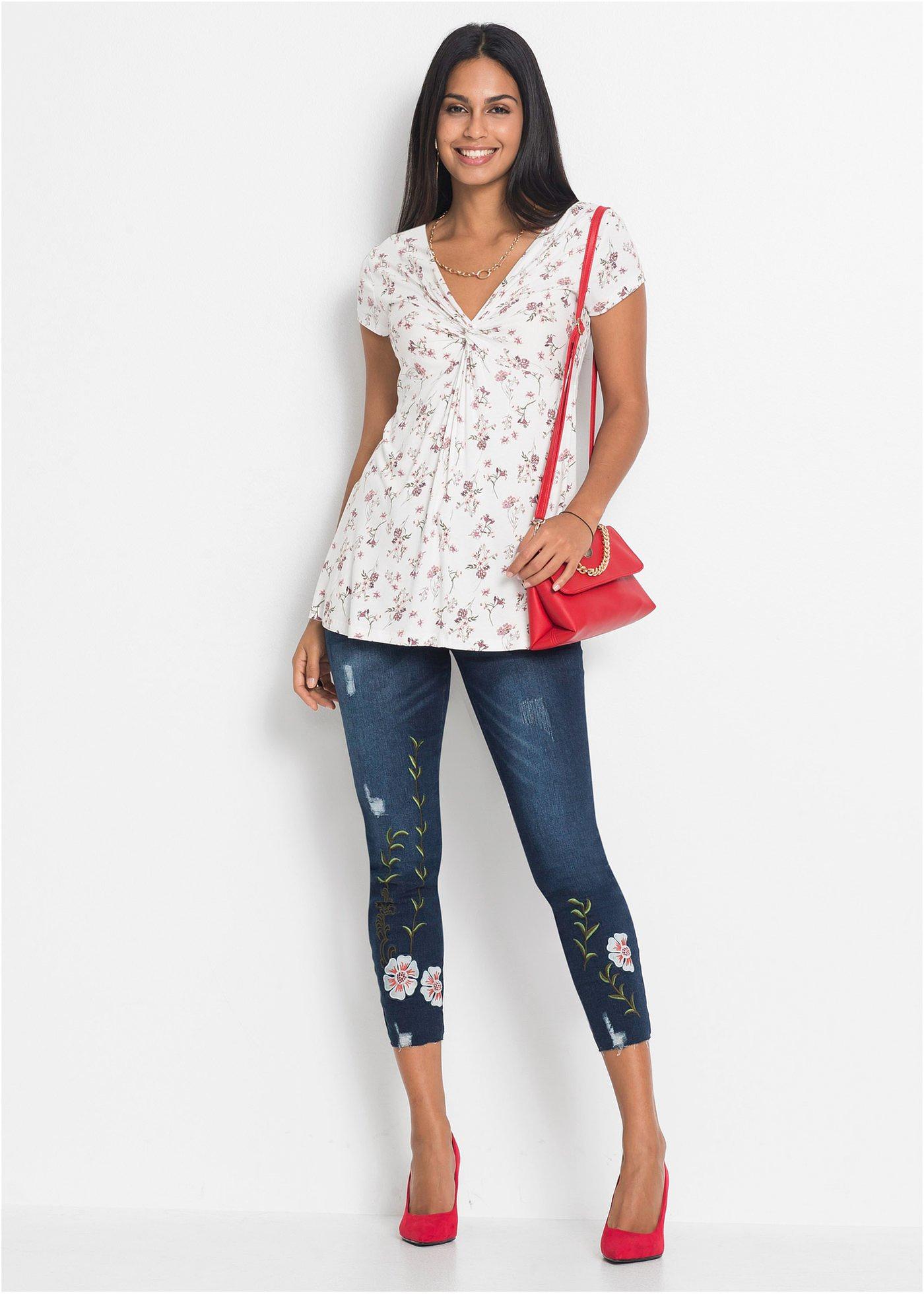 T-shirt z mieszanki wiskozy - Bonprix