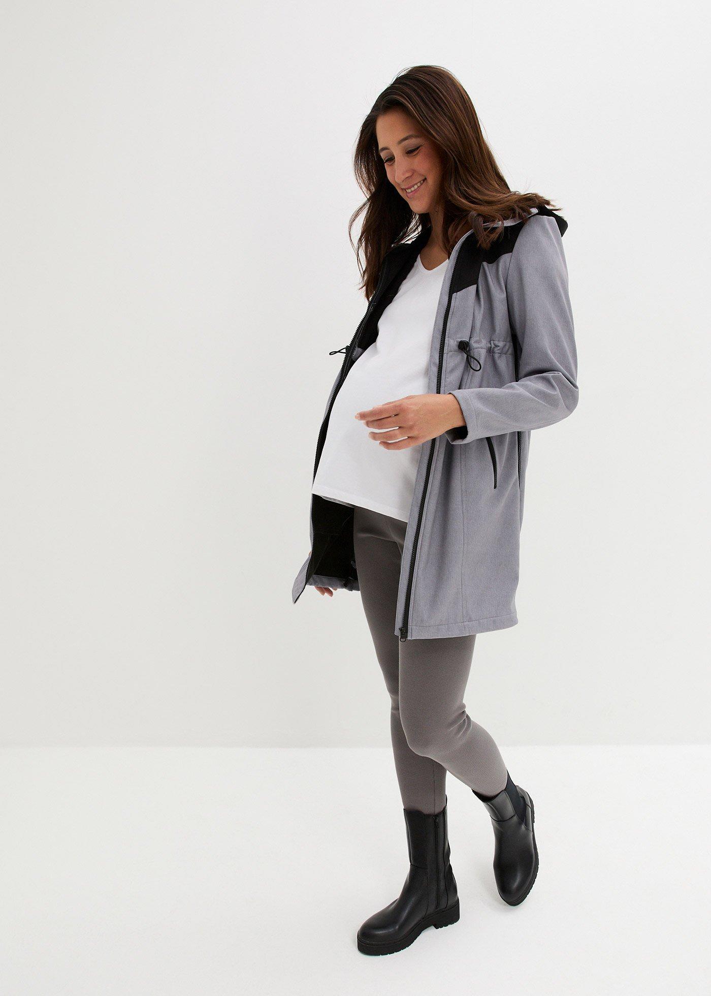 Płaszcz 3 w 1 ciążowy i do noszenia z nosidełkiem, softshell - Bonprix