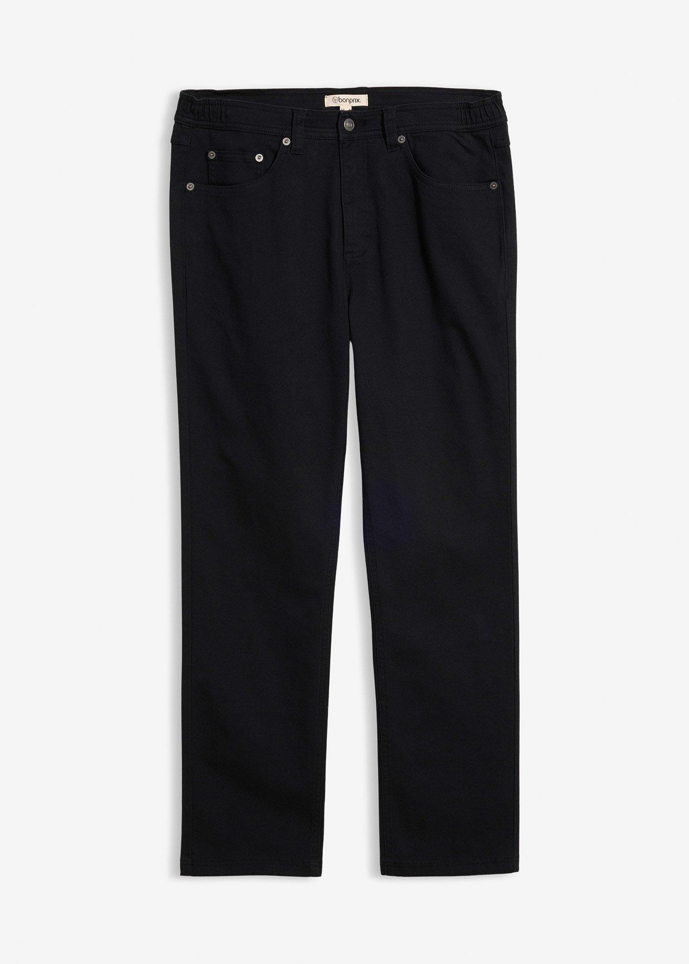 Pantaloni cu stretch Classic Fit, cu talie elastică, straight
