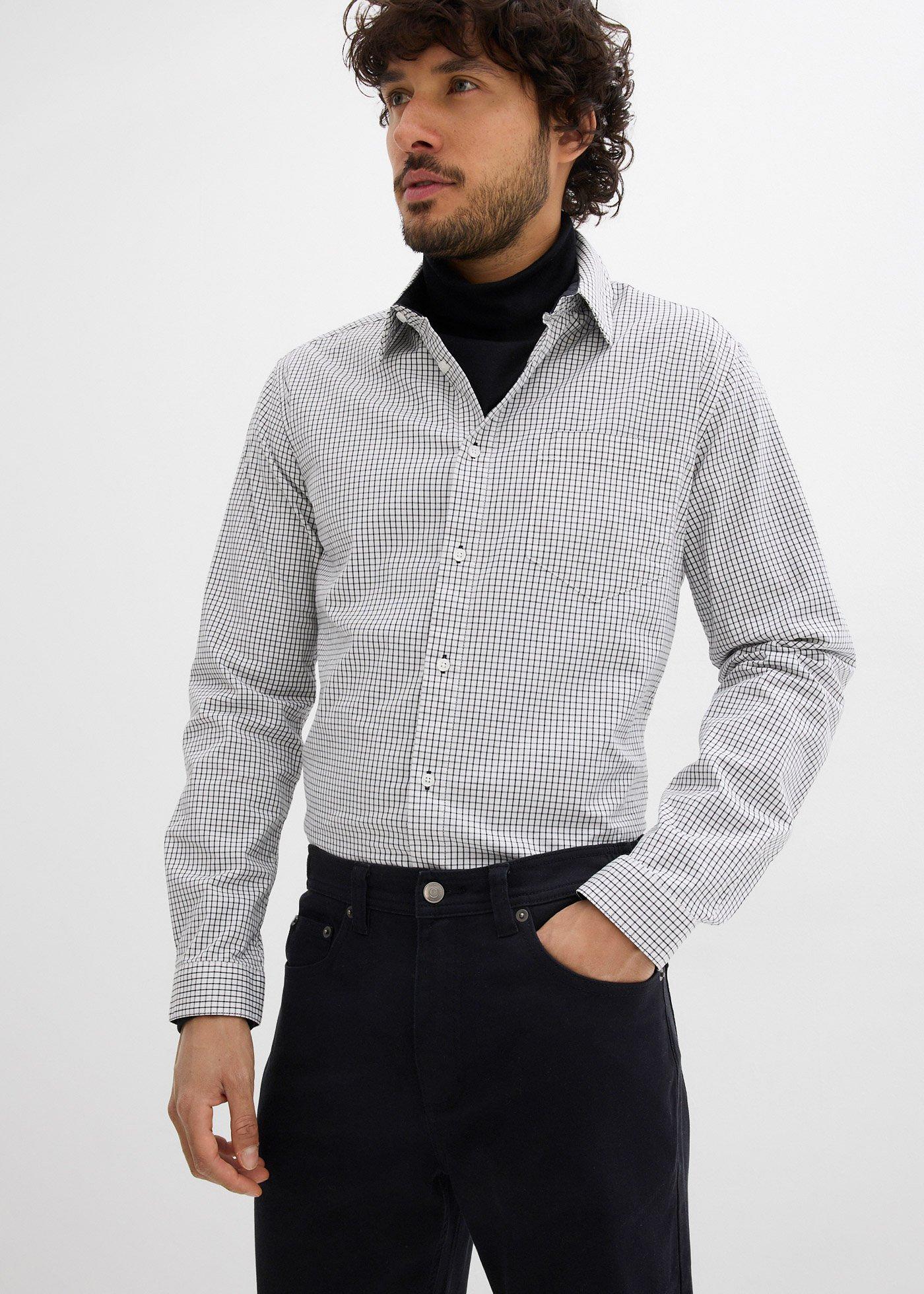Spodnie ze stretchem o kroju classic fit z elastyczną gumką w talii, prosta nogawka - Bonprix