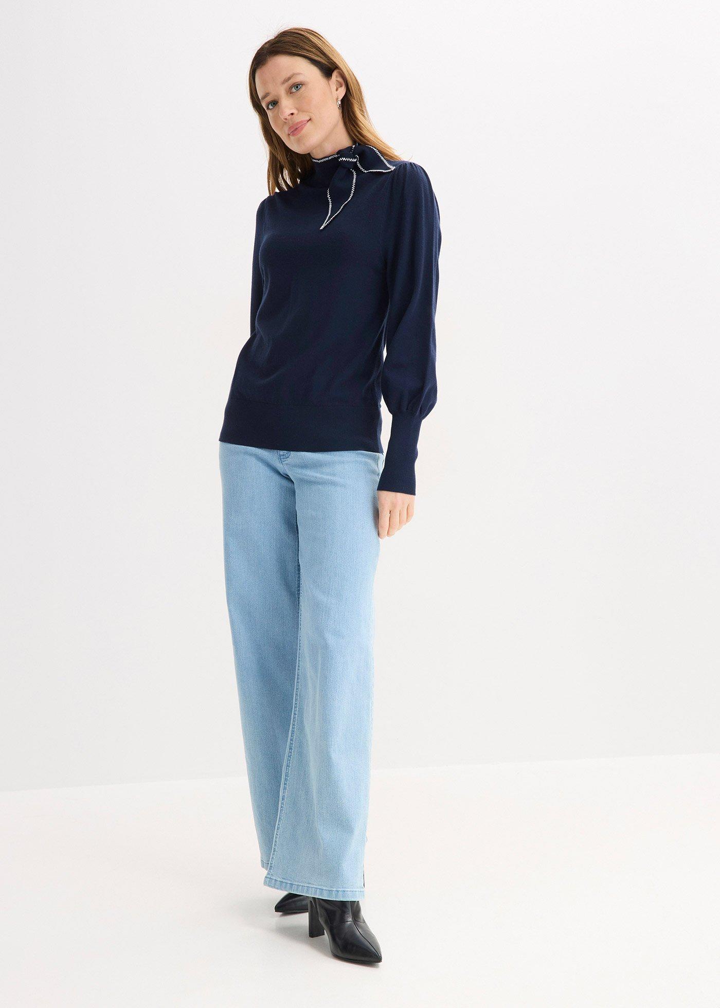 Sweter z mieszanki wiskozy - Bonprix