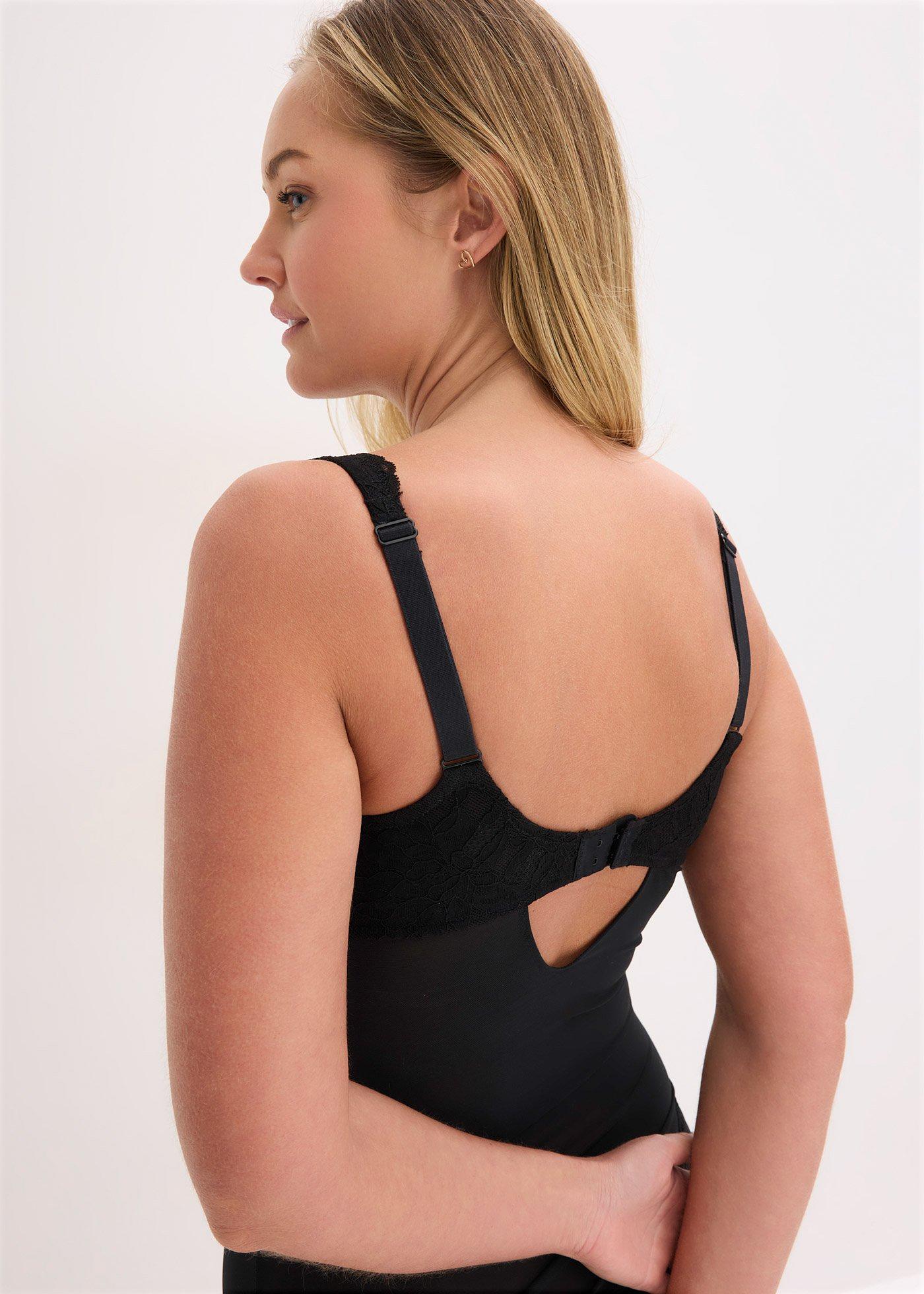 Body modelujące z koronką, lekki stopień modelowania - Bonprix