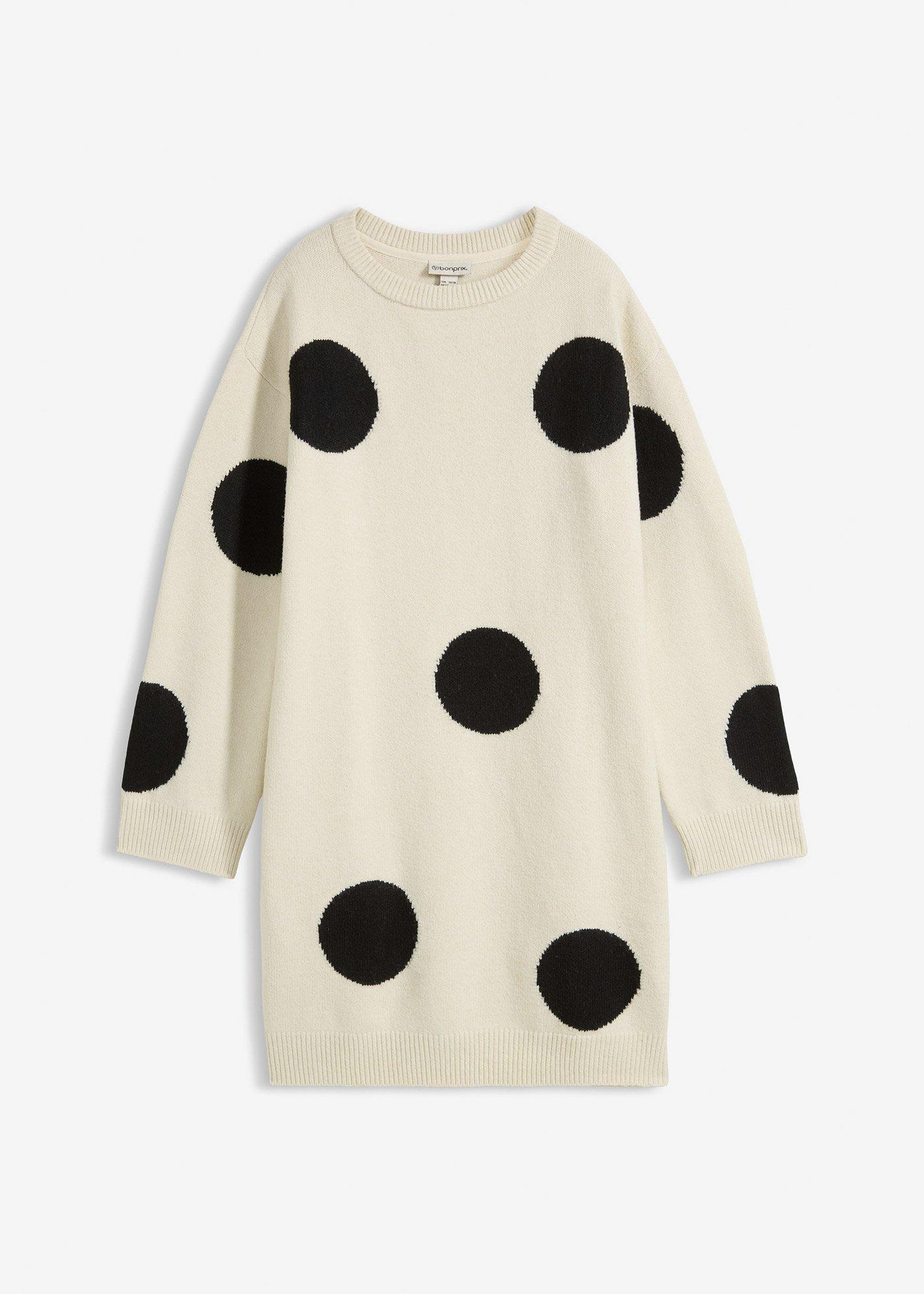 Robe oversize en maille à pois
