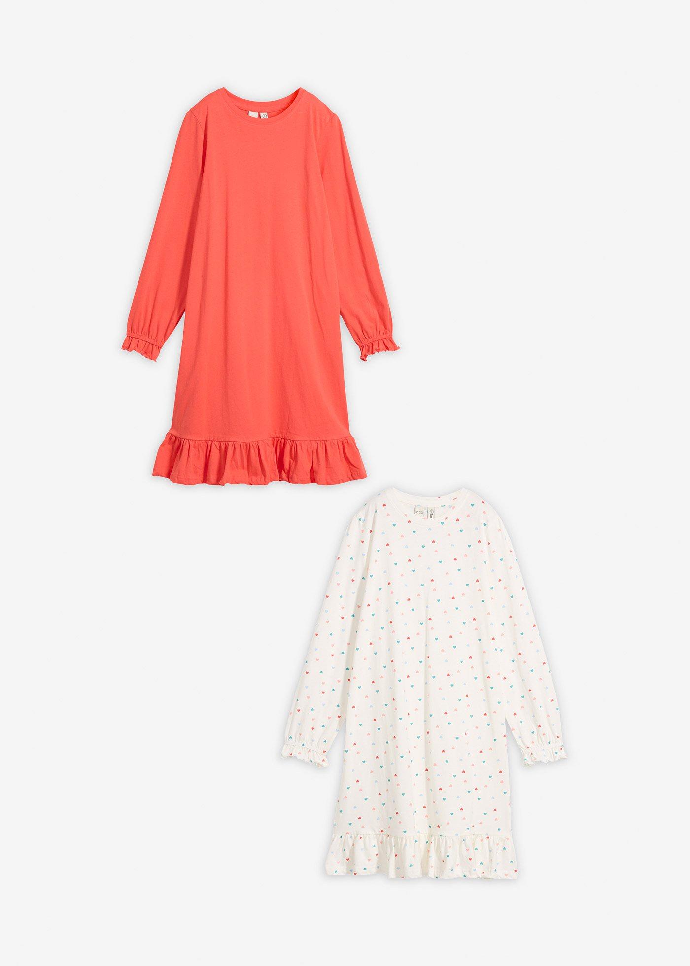 Koszula nocna z miękkiej bawełny (2 szt.) - Bonprix