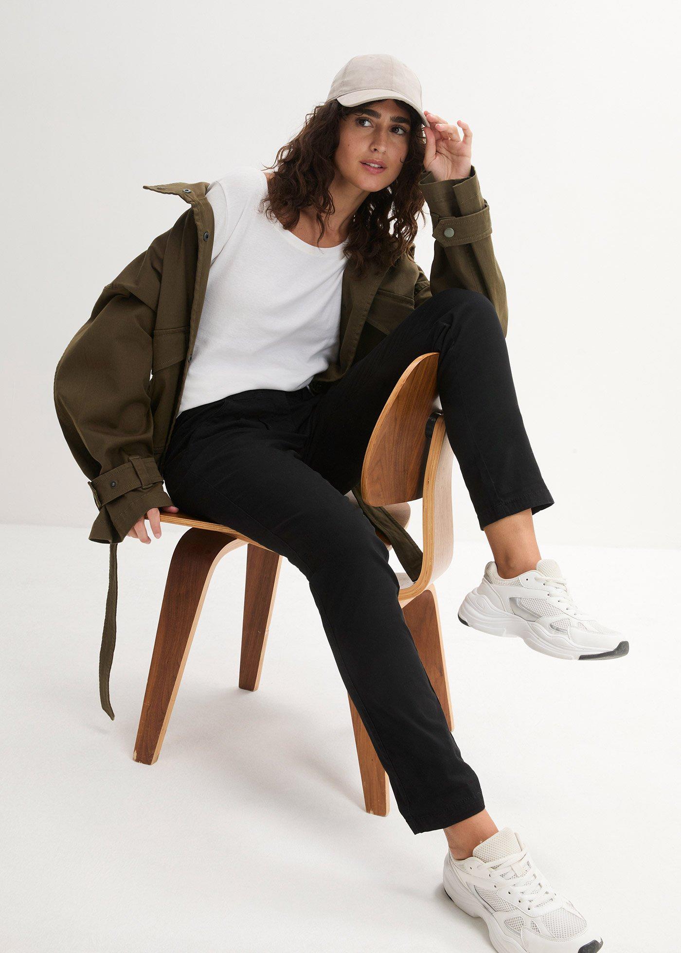 Spodnie chinosy ze stretchem - Bonprix