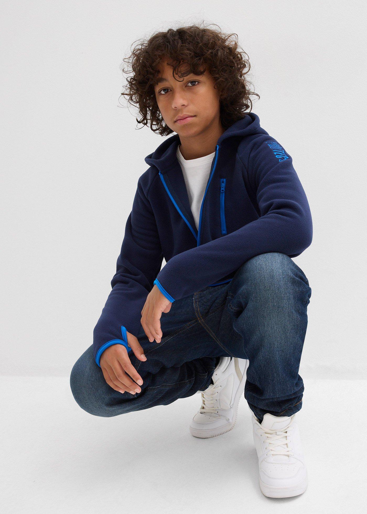 Bluza rozpinana z polaru z kontrastowymi detalami - Bonprix