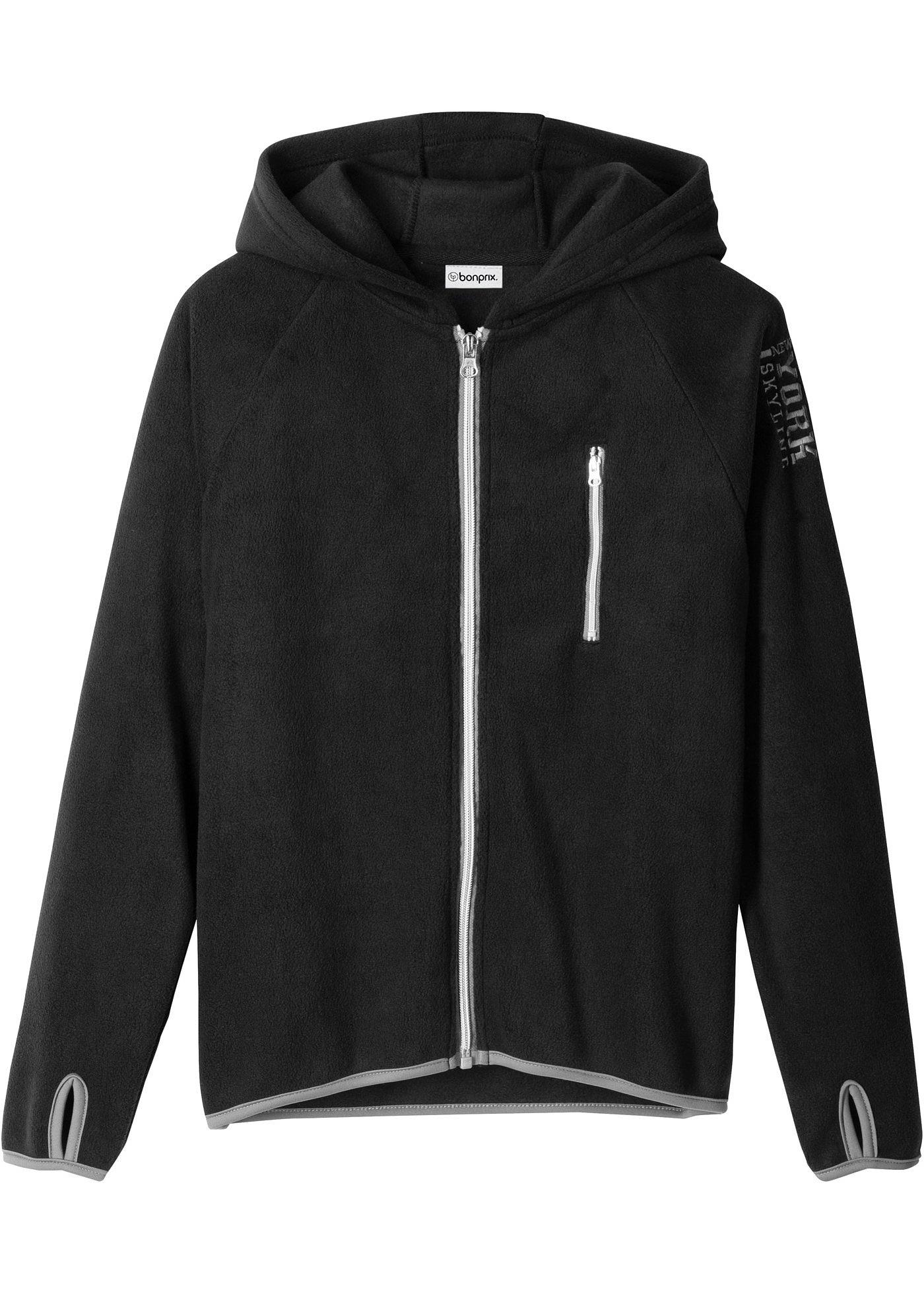 Bluza rozpinana z polaru z kontrastowymi detalami - Bonprix