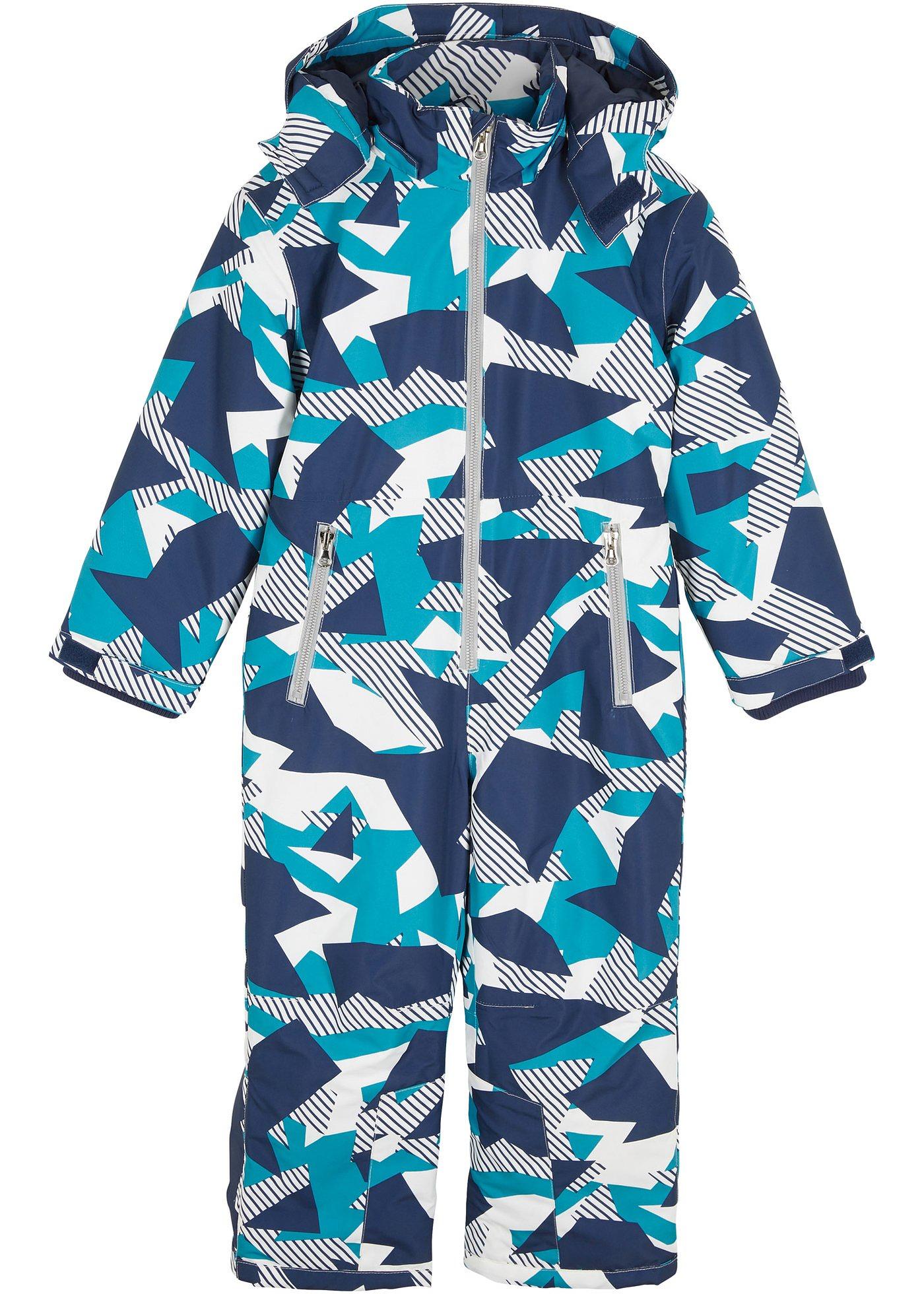 Ciepły kombinezon zimowy z odpinanym kapturem - Bonprix