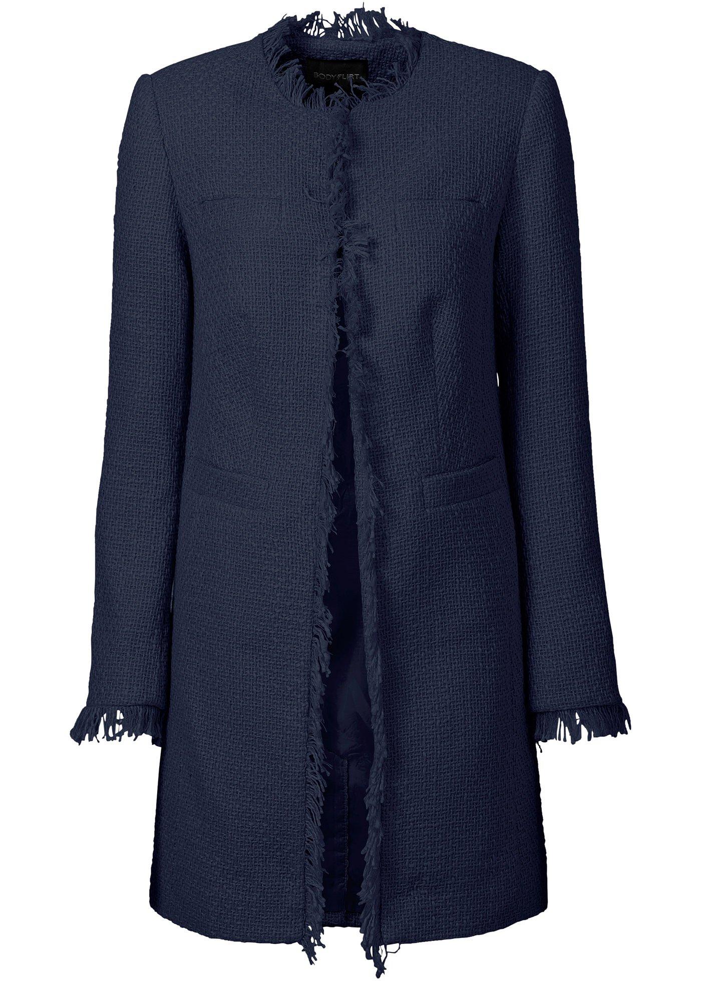 Blazer long en maille bouclée