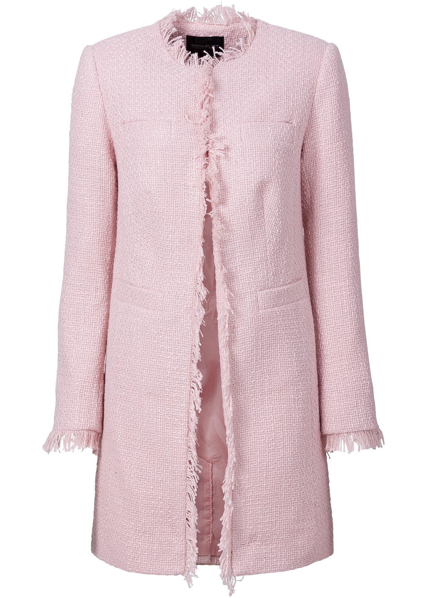 Blazer long en maille bouclée