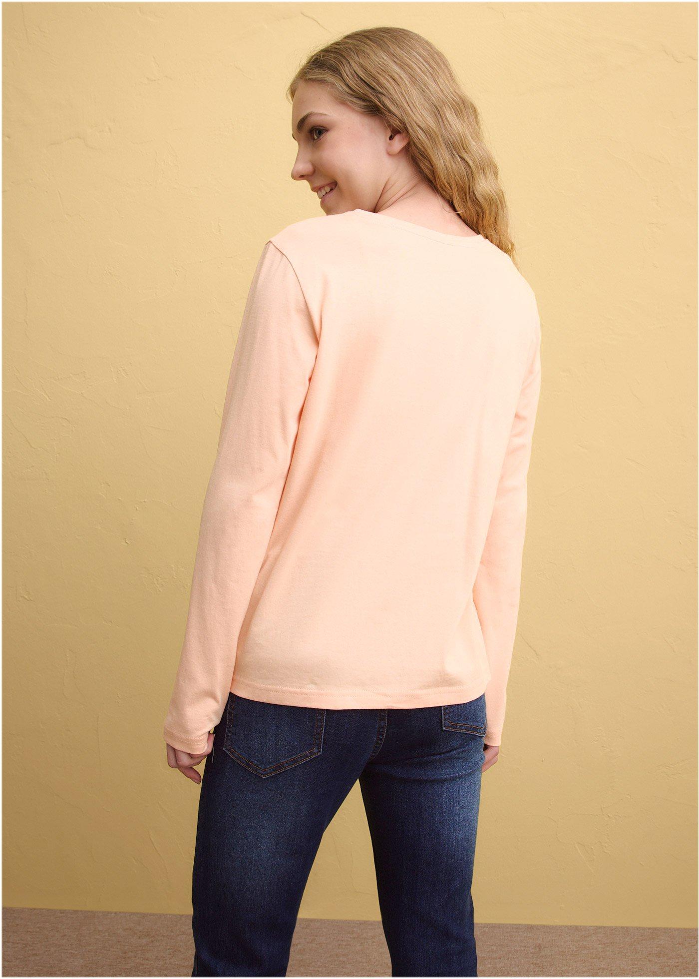 Bluzka z długim rękawem z czystej bawełny organicznej (3 szt.) - Bonprix