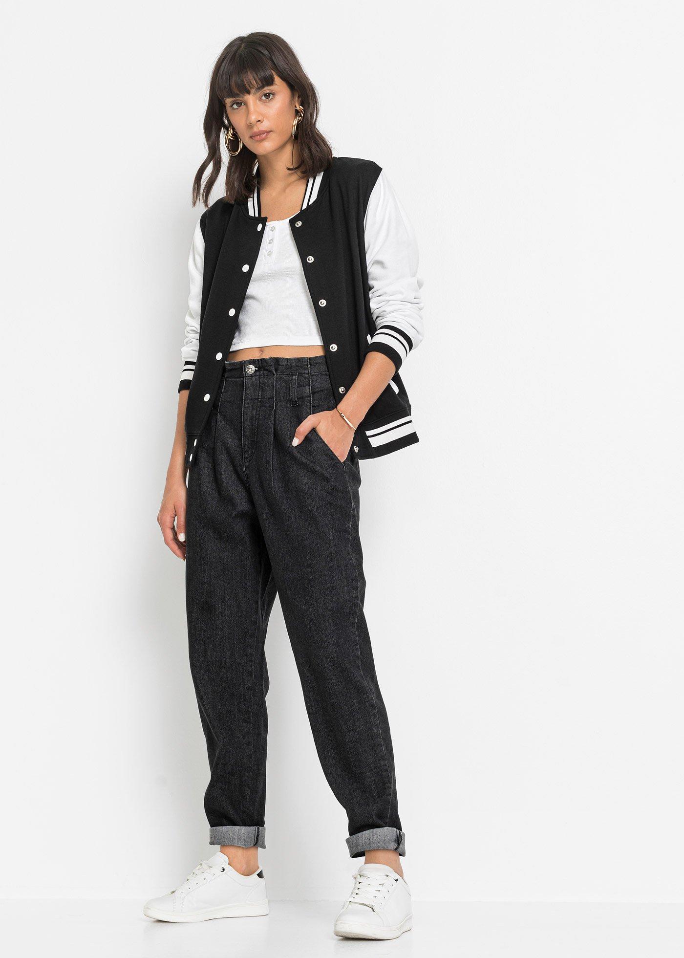 Dżinsy Mom, high waist, ze stretchem - Bonprix