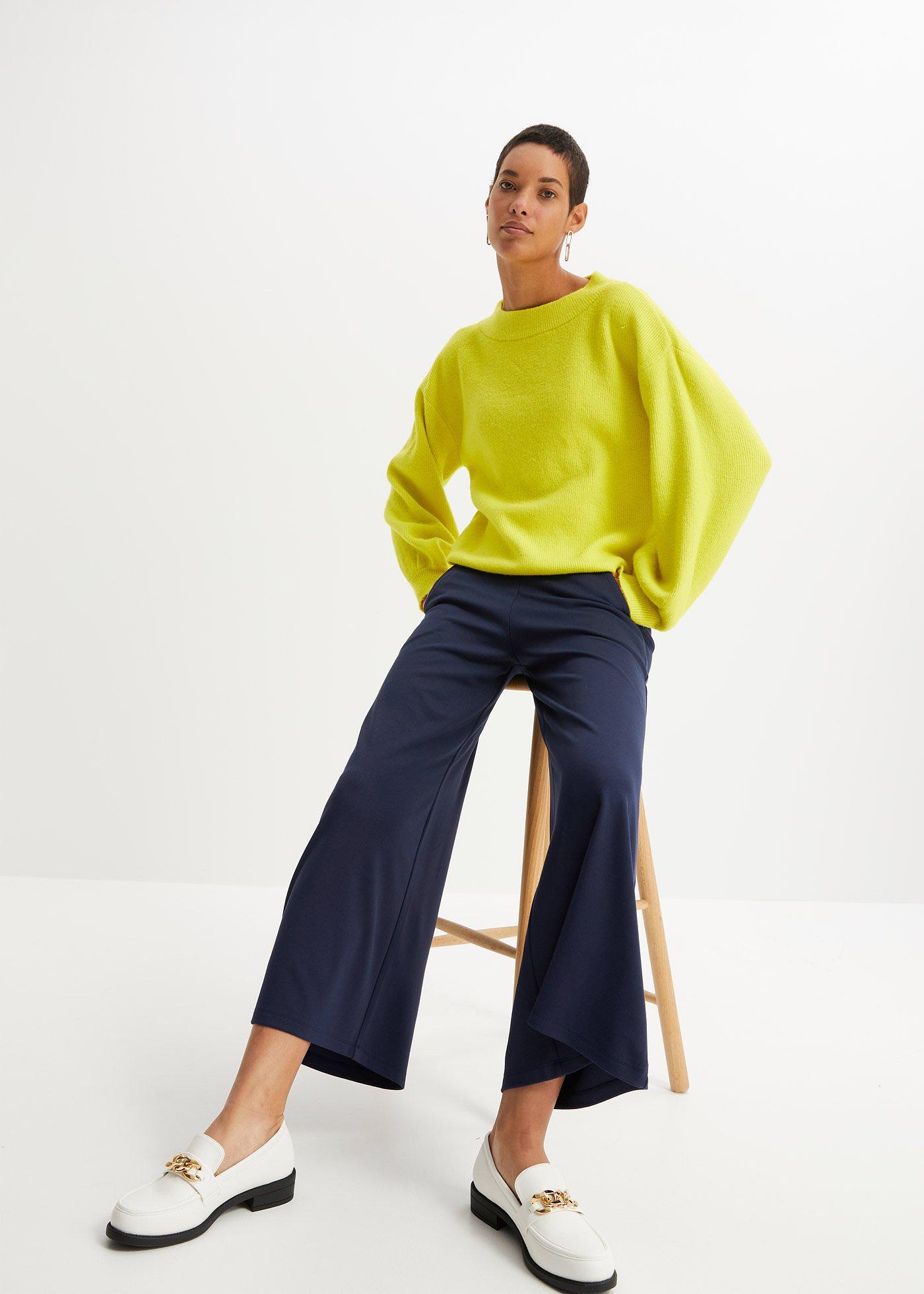 Spodnie culotte z mieszanki wiskozy - Bonprix