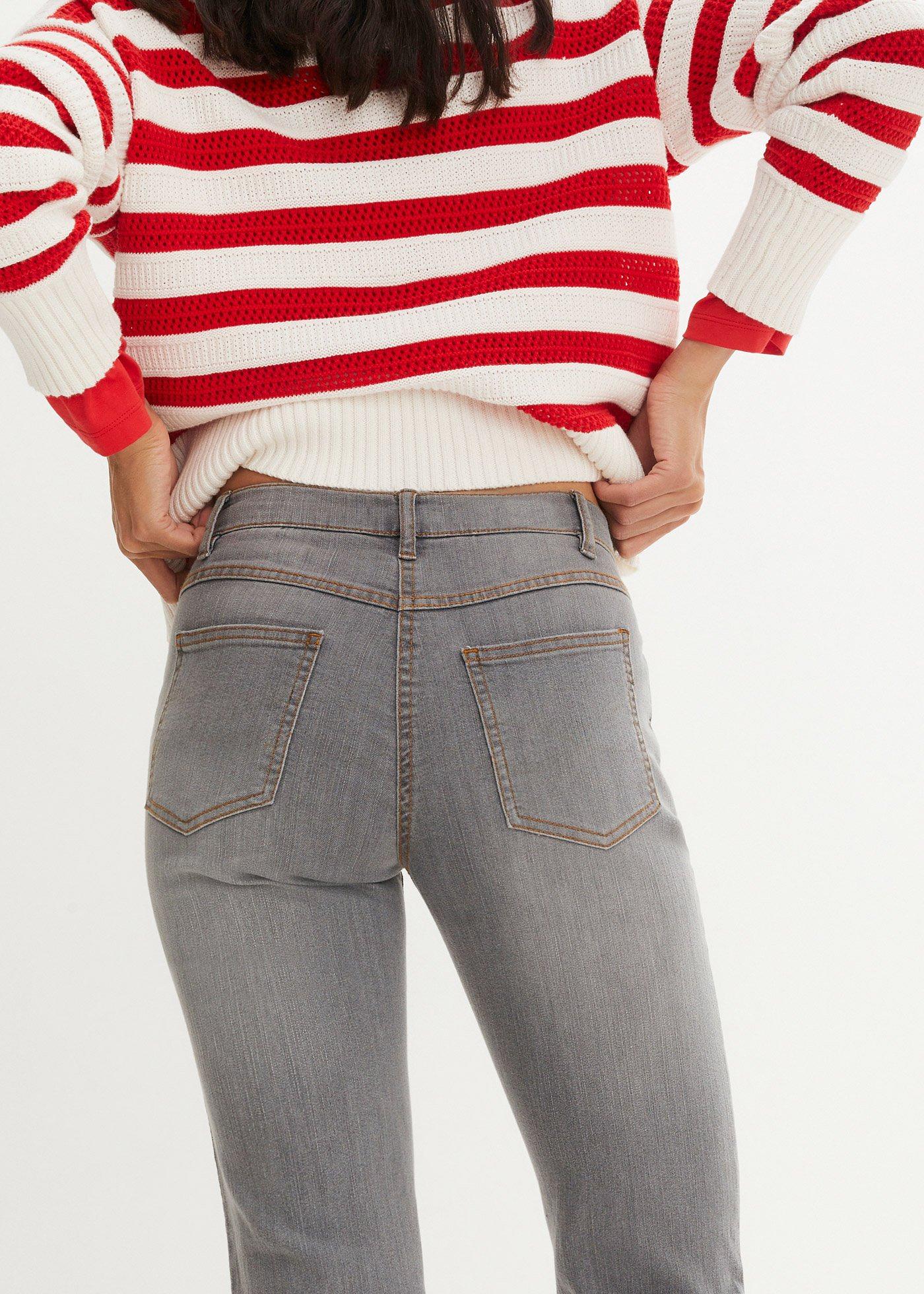 Jeansy ze stretchem, straight, mid waist - Bonprix