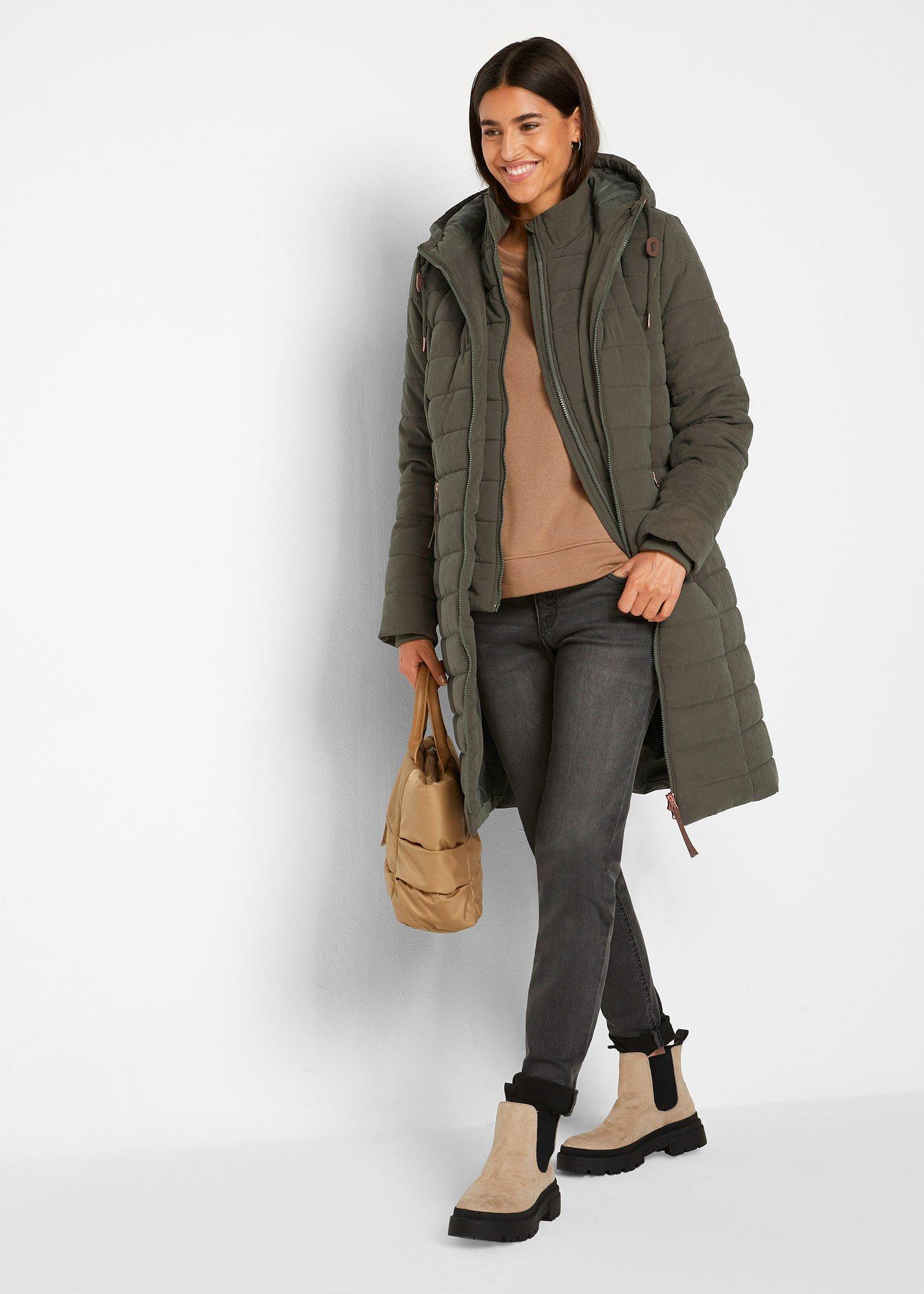 Płaszcz pikowany w optyce 2 w 1 - Bonprix