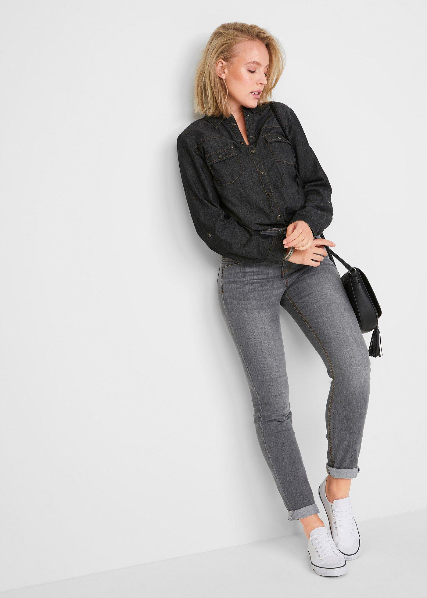 Jeansy o kroju slim fit, high-waist, z wygodnym stretchem - Bonprix