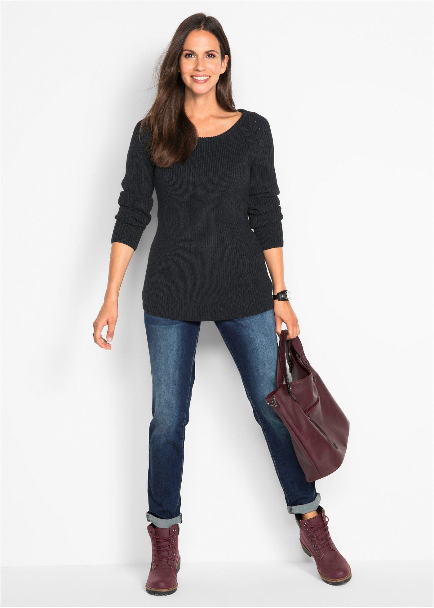 Dżinsy ze stretchem o kroju  boyfriend, mid waist - Bonprix