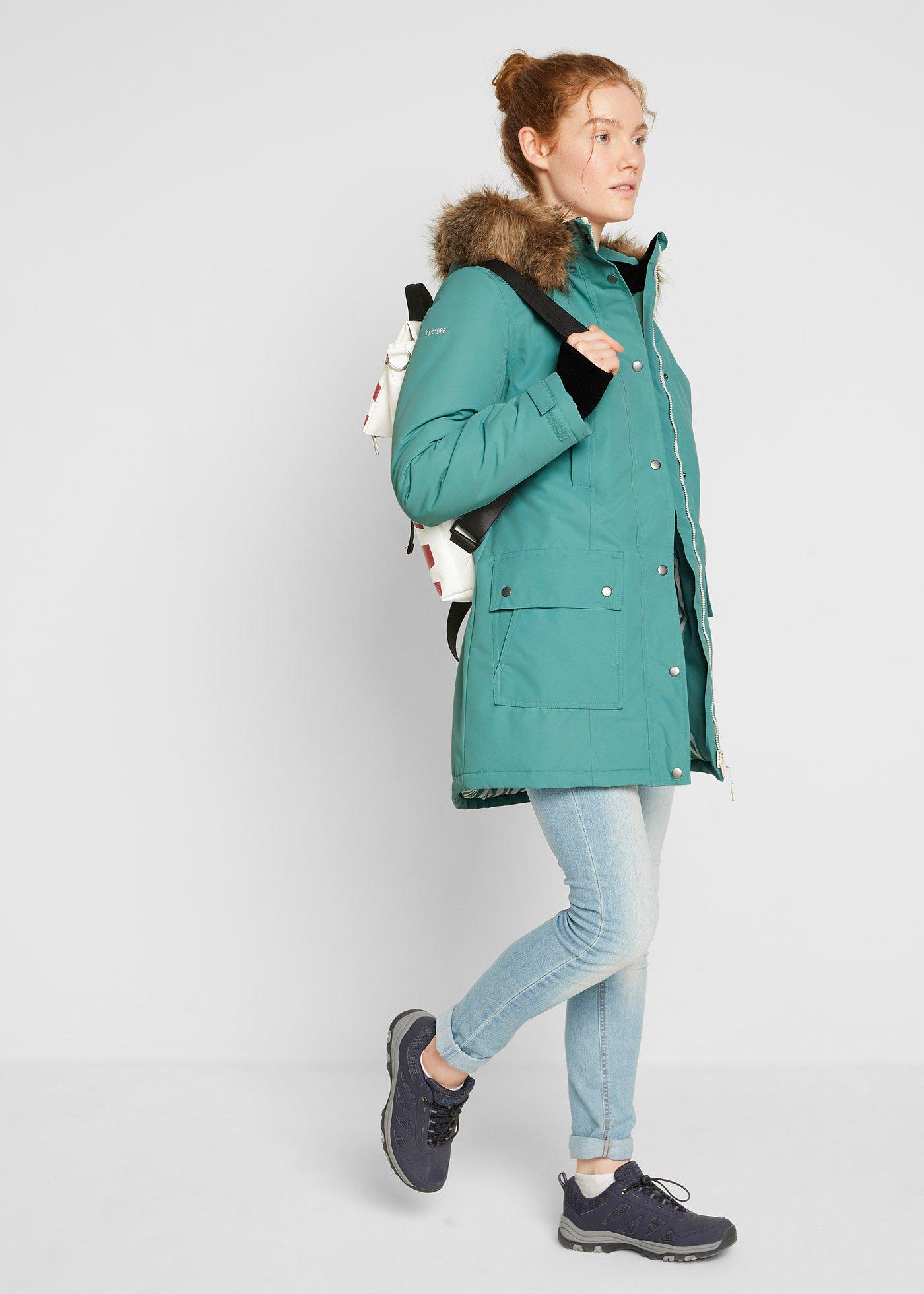 Kurtka funkcyjna outdoorowa z kapturem, nieprzemakalna - Bonprix