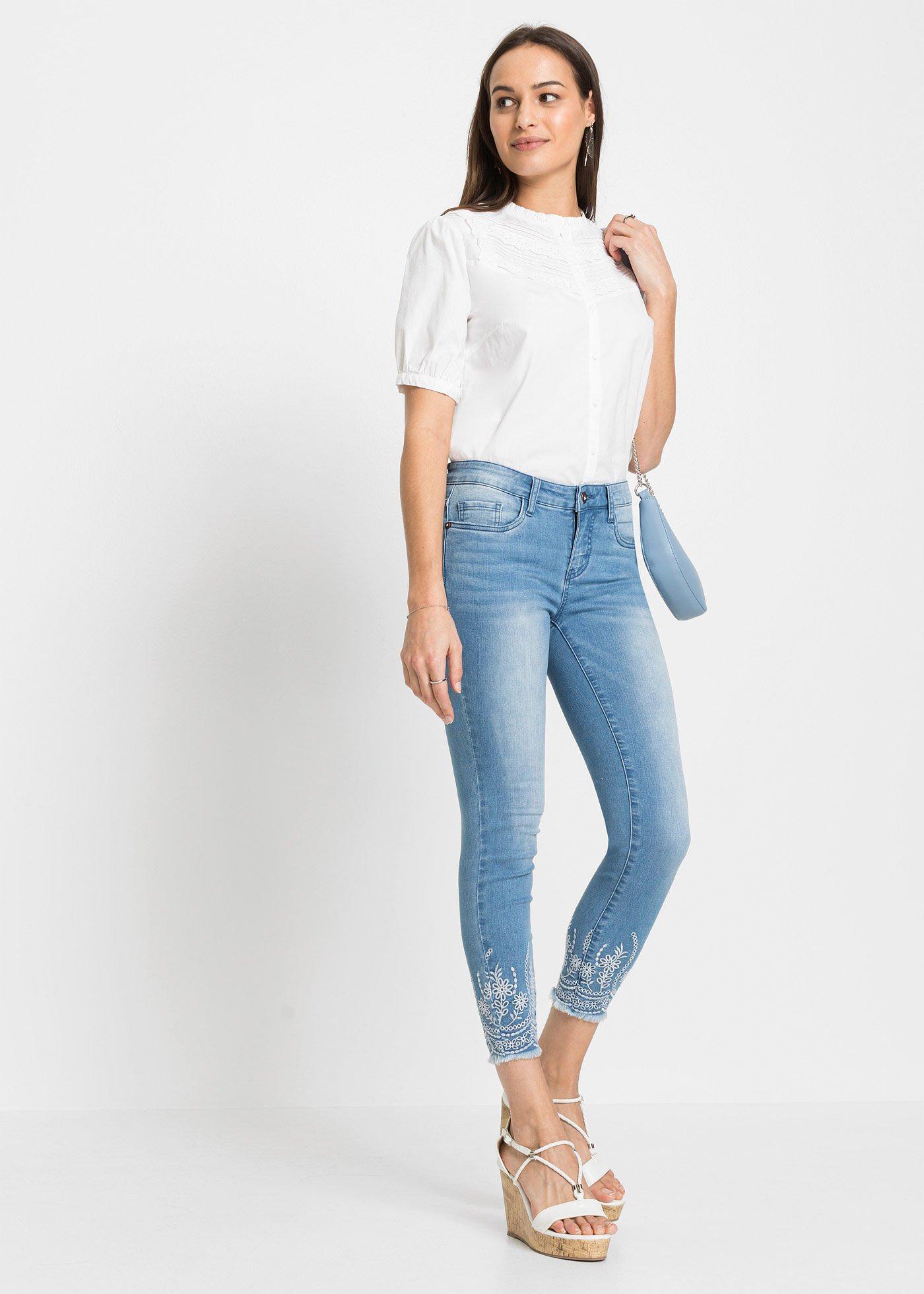 Dżinsy o kroju skinny, mid waist - Bonprix