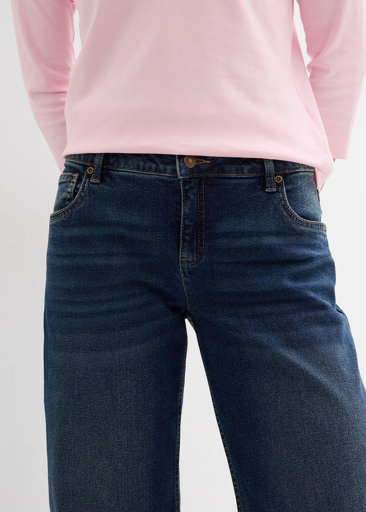 Jeansy o kroju barrel, mid waist - Bonprix