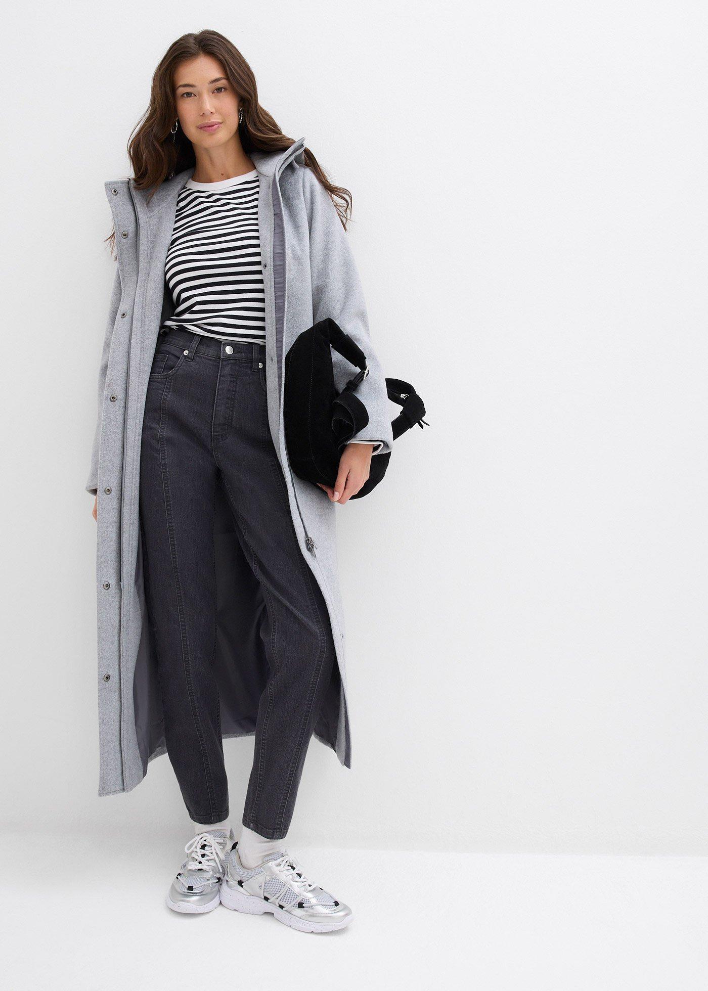 Dżinsy Mom, high waist, ze stretchem - Bonprix