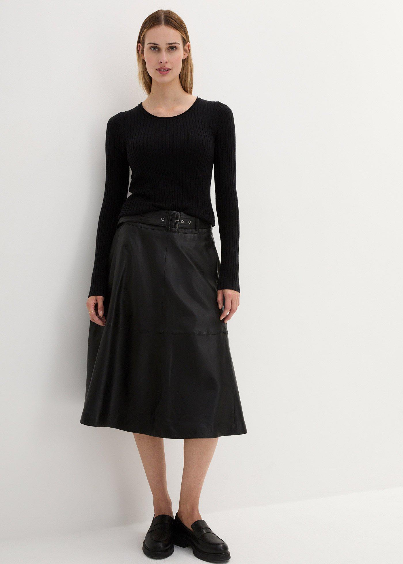 Sweter w prążek z wełny merino - Bonprix