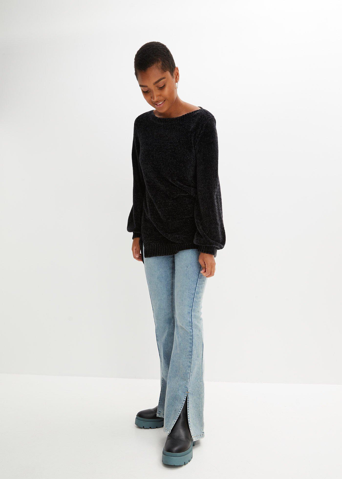 Długi sweter z szenili - Bonprix