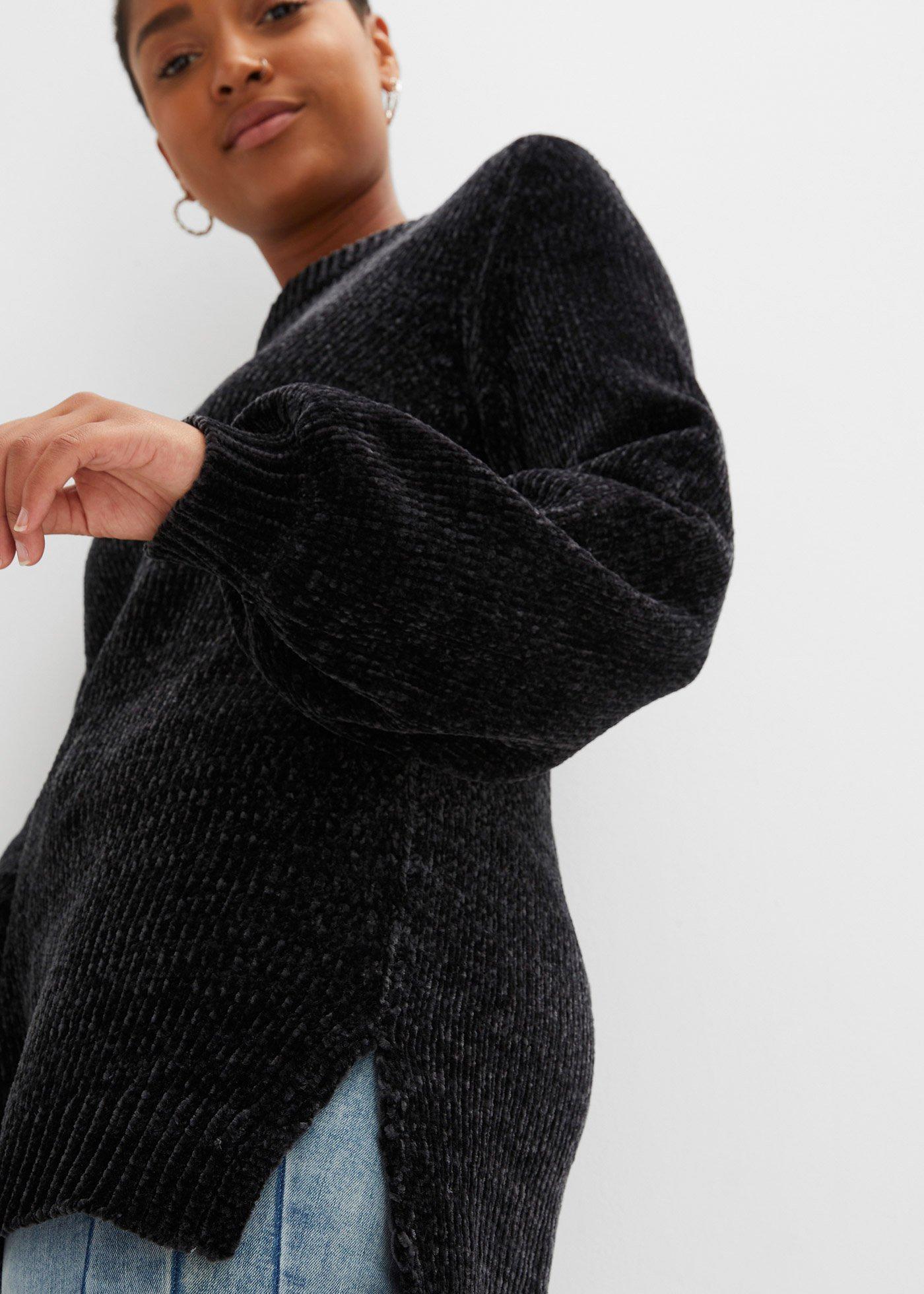 Długi sweter z szenili - Bonprix