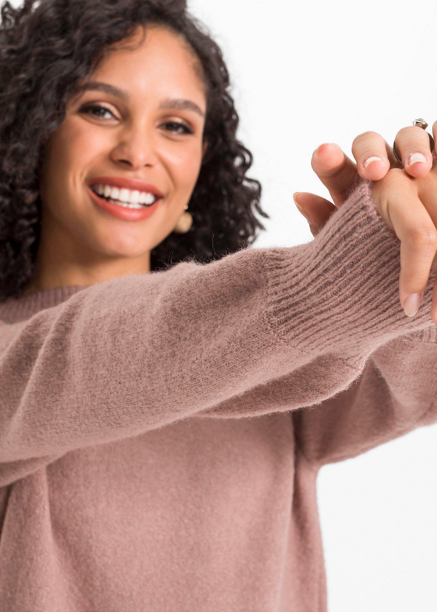 Sweter z rękawami balonowymi - Bonprix