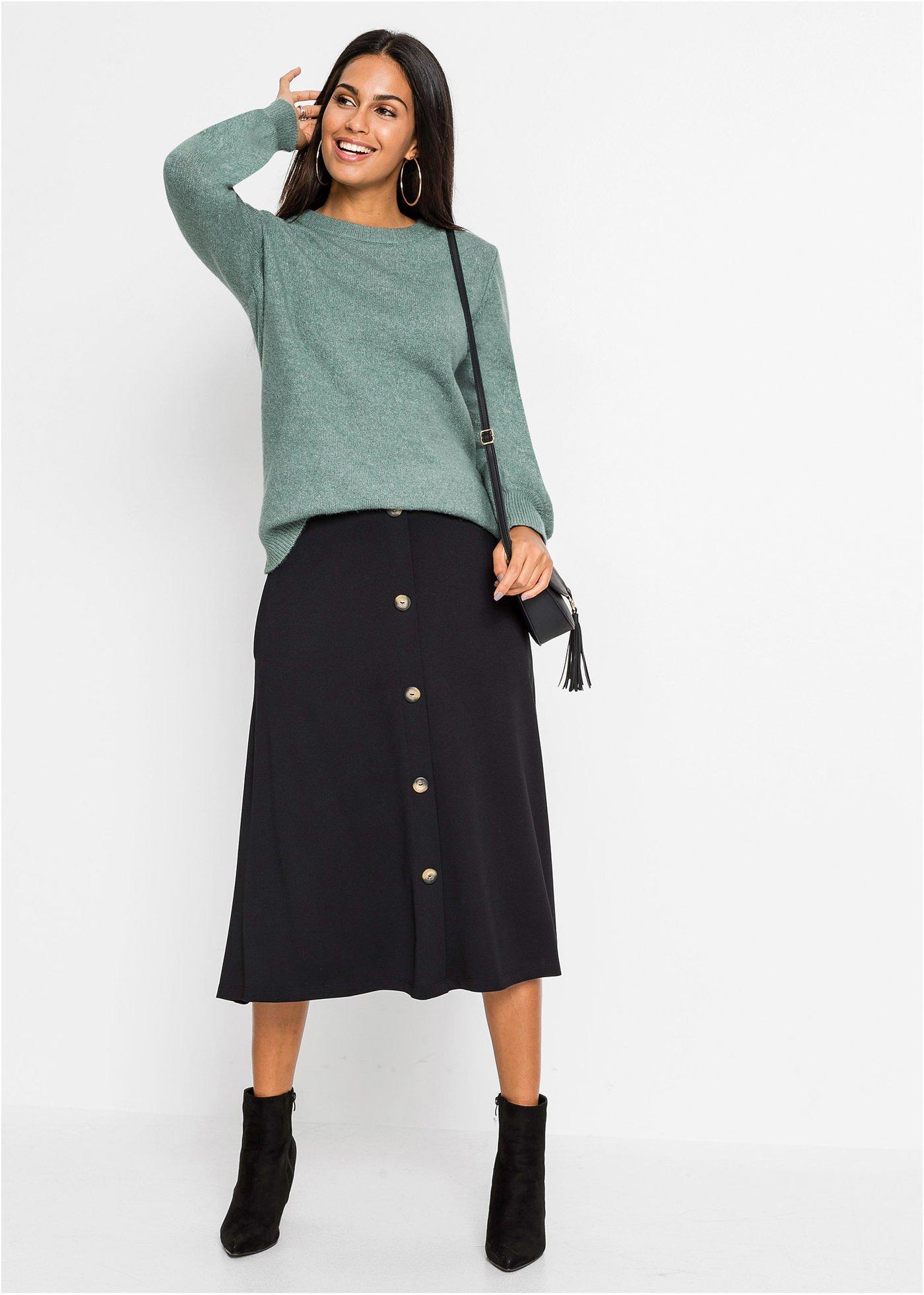 Sweter z rękawami balonowymi - Bonprix