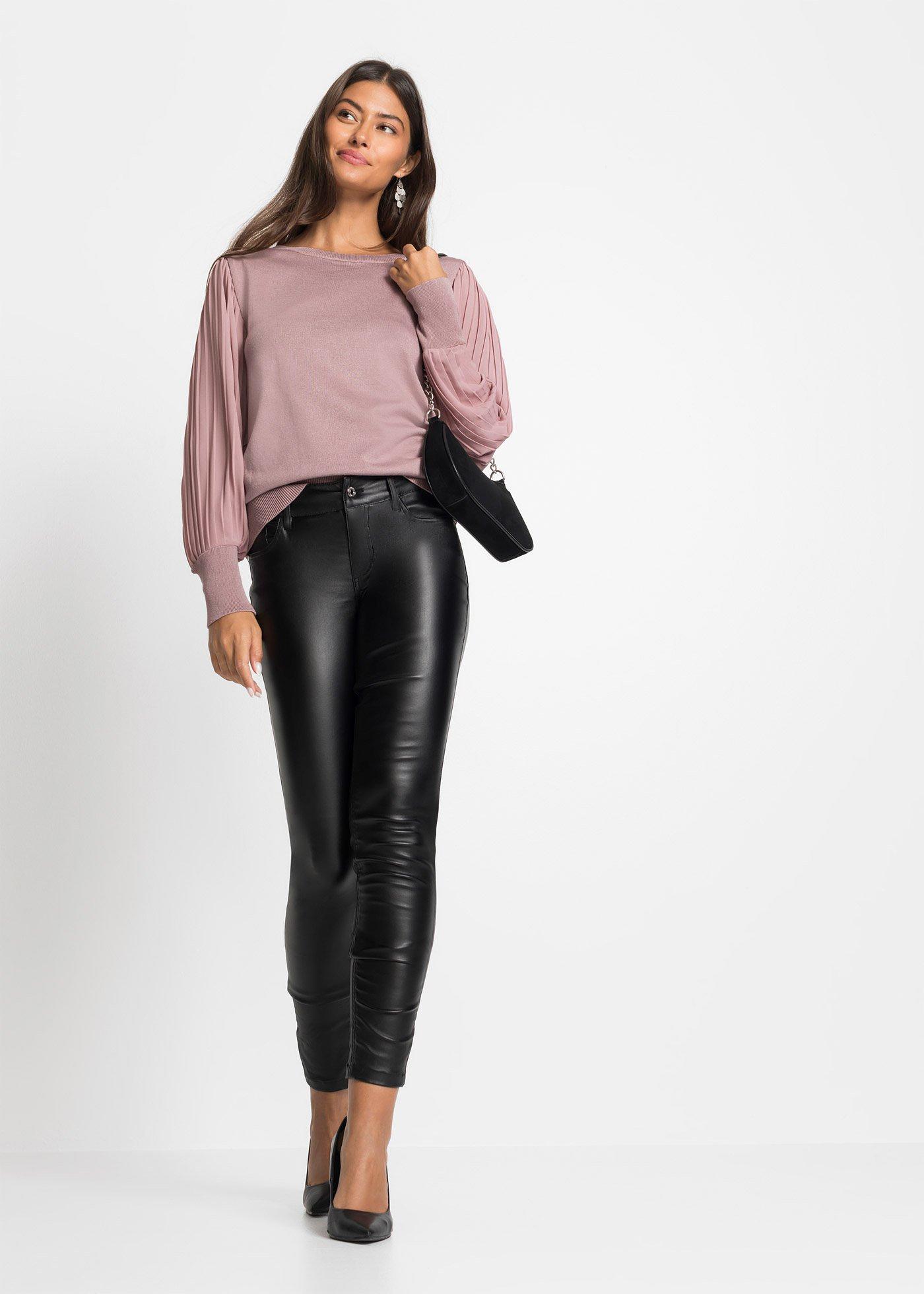 Sweter z cienkiej dzianiny z lejącej mieszanki wiskozy - Bonprix