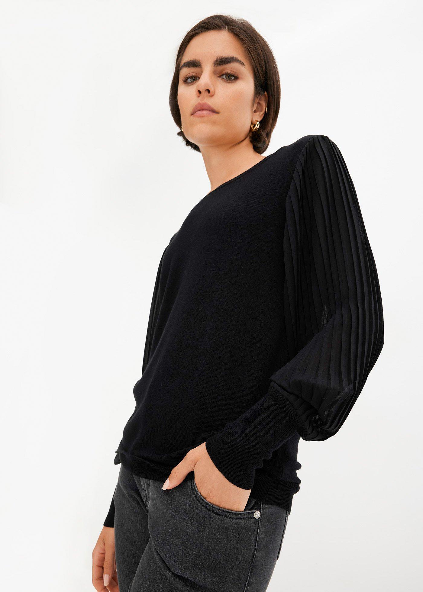 Sweter z cienkiej dzianiny z lejącej mieszanki wiskozy - Bonprix