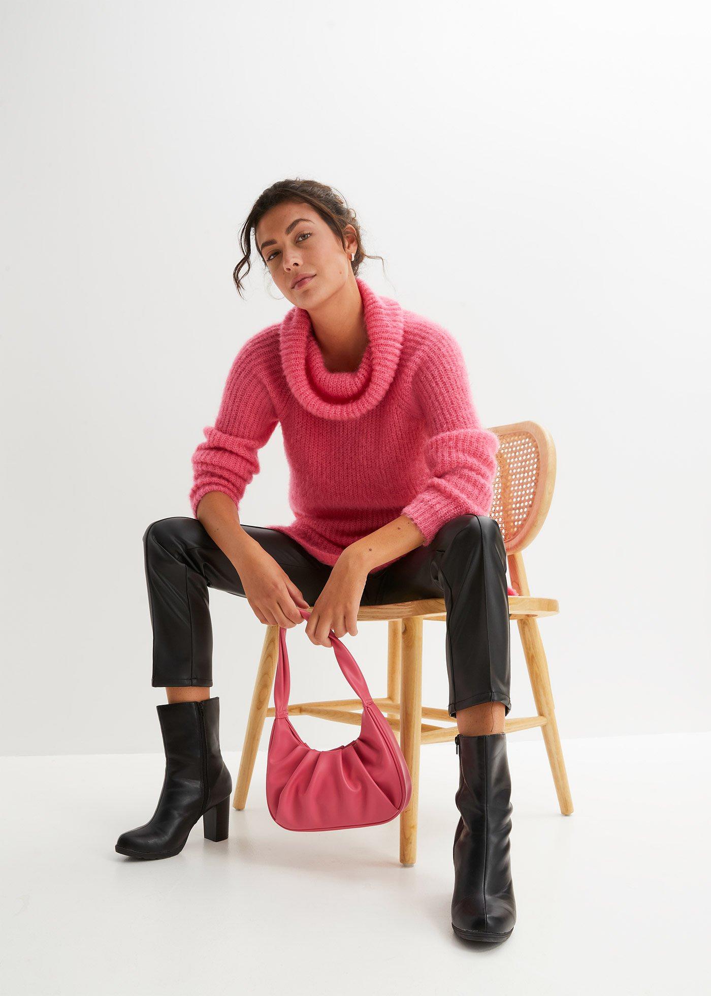 Sweter z golfem oversize - Bonprix