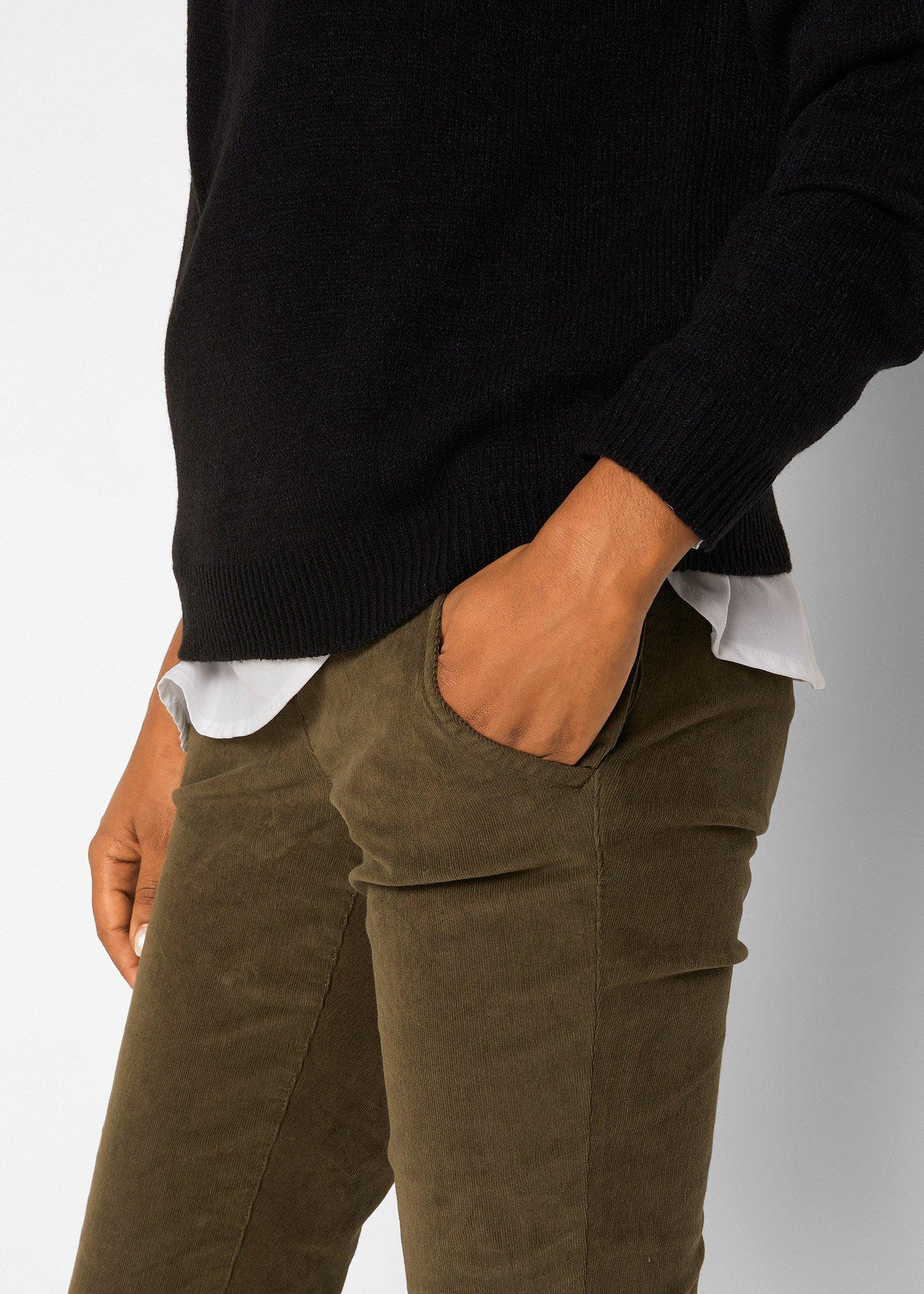 Sweter dzianinowy z okrągłym dekoltem - Bonprix