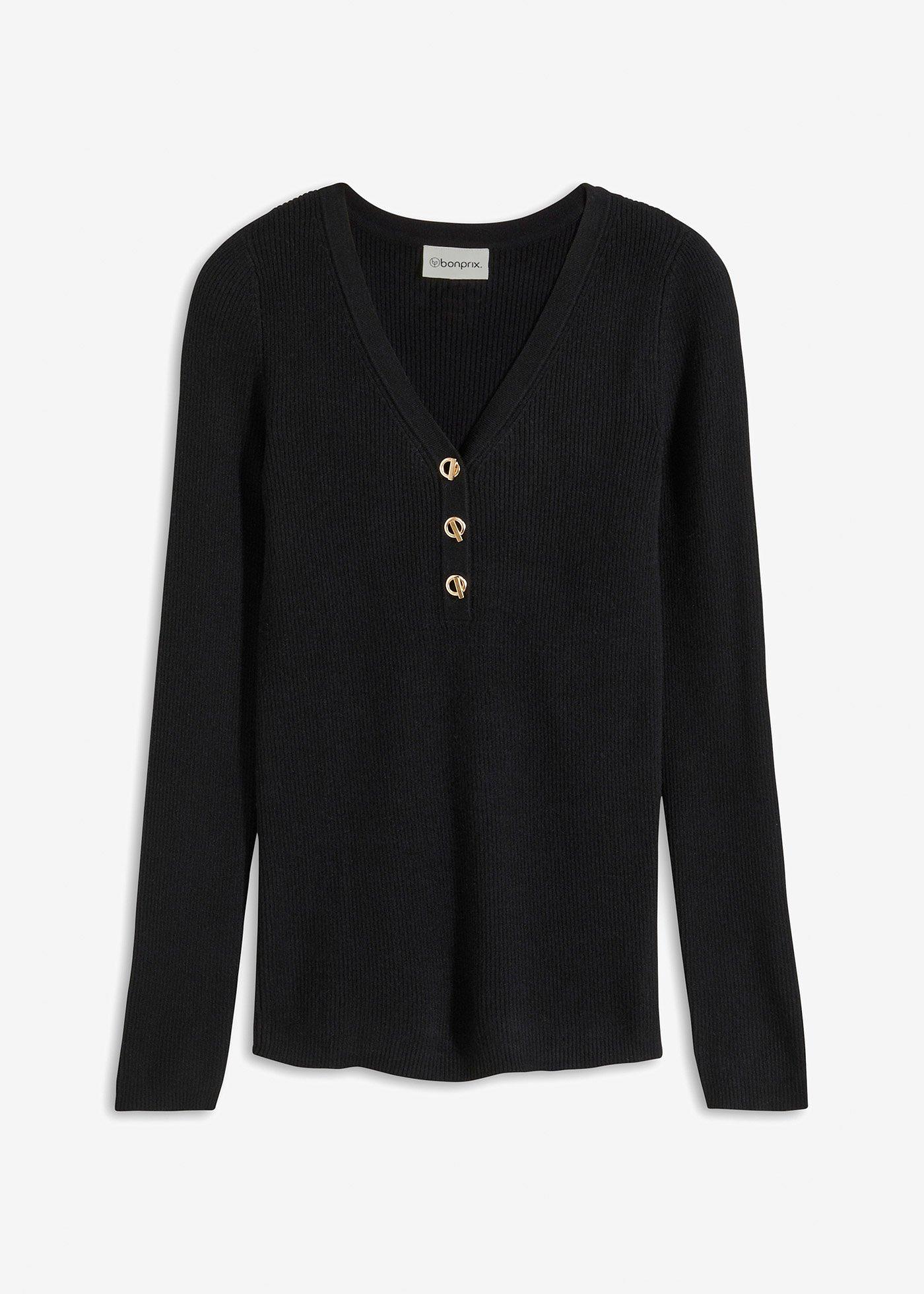 Pull côtelé en viscose mélangée