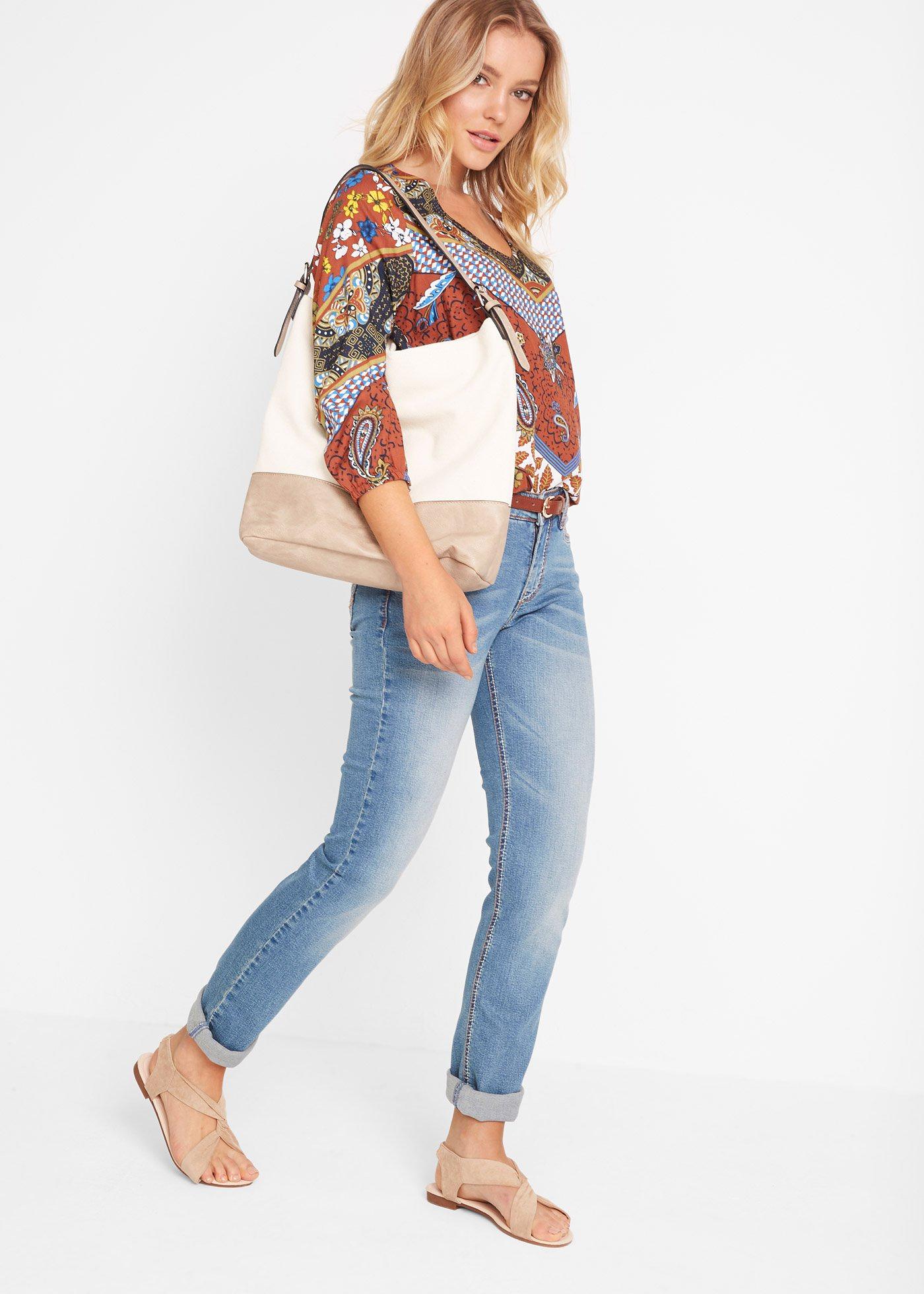 Dżinsy ze stretchem straight, średni stan - Bonprix