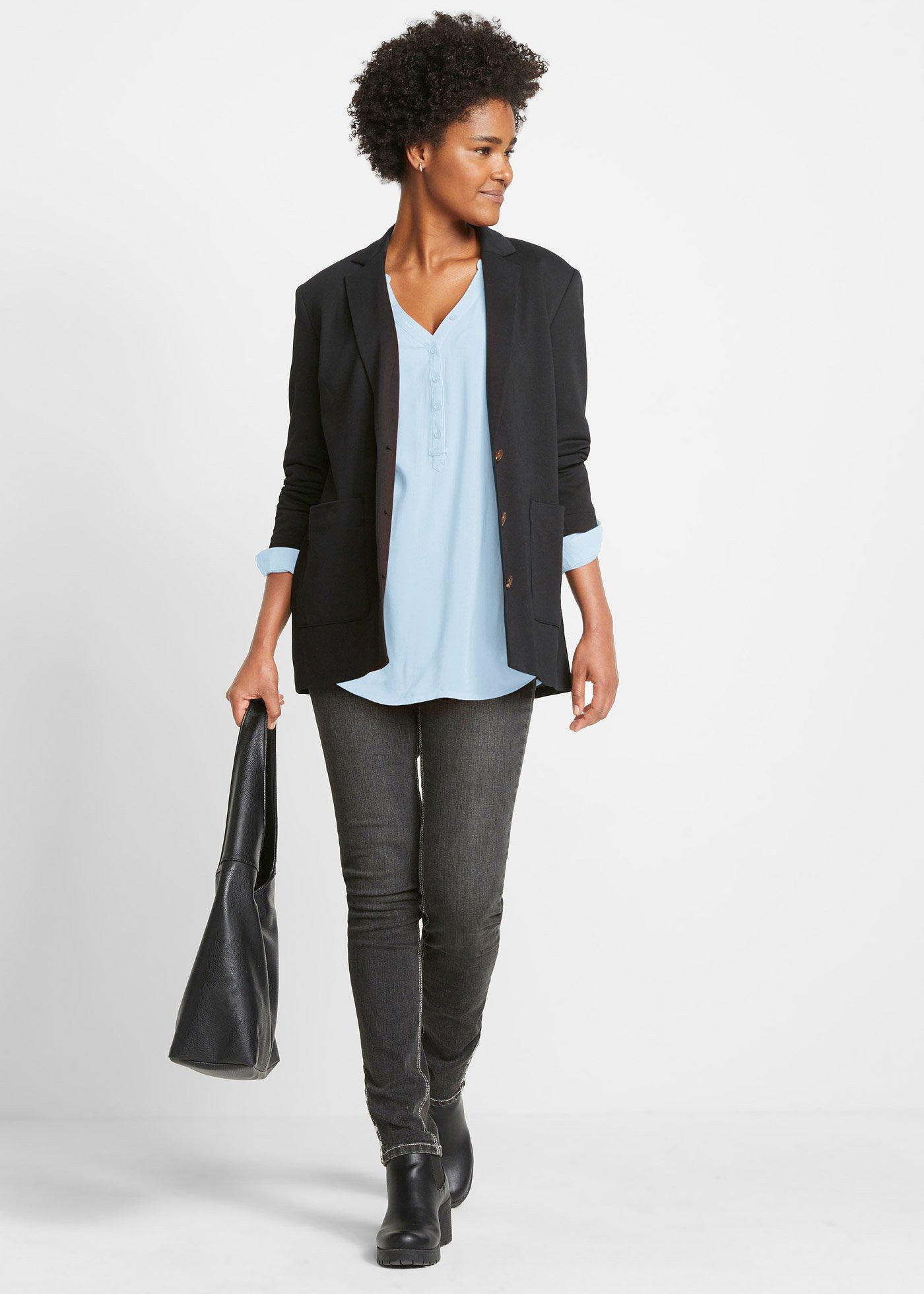 Bluzka tunikowa z miękkiej wiskozy - Bonprix