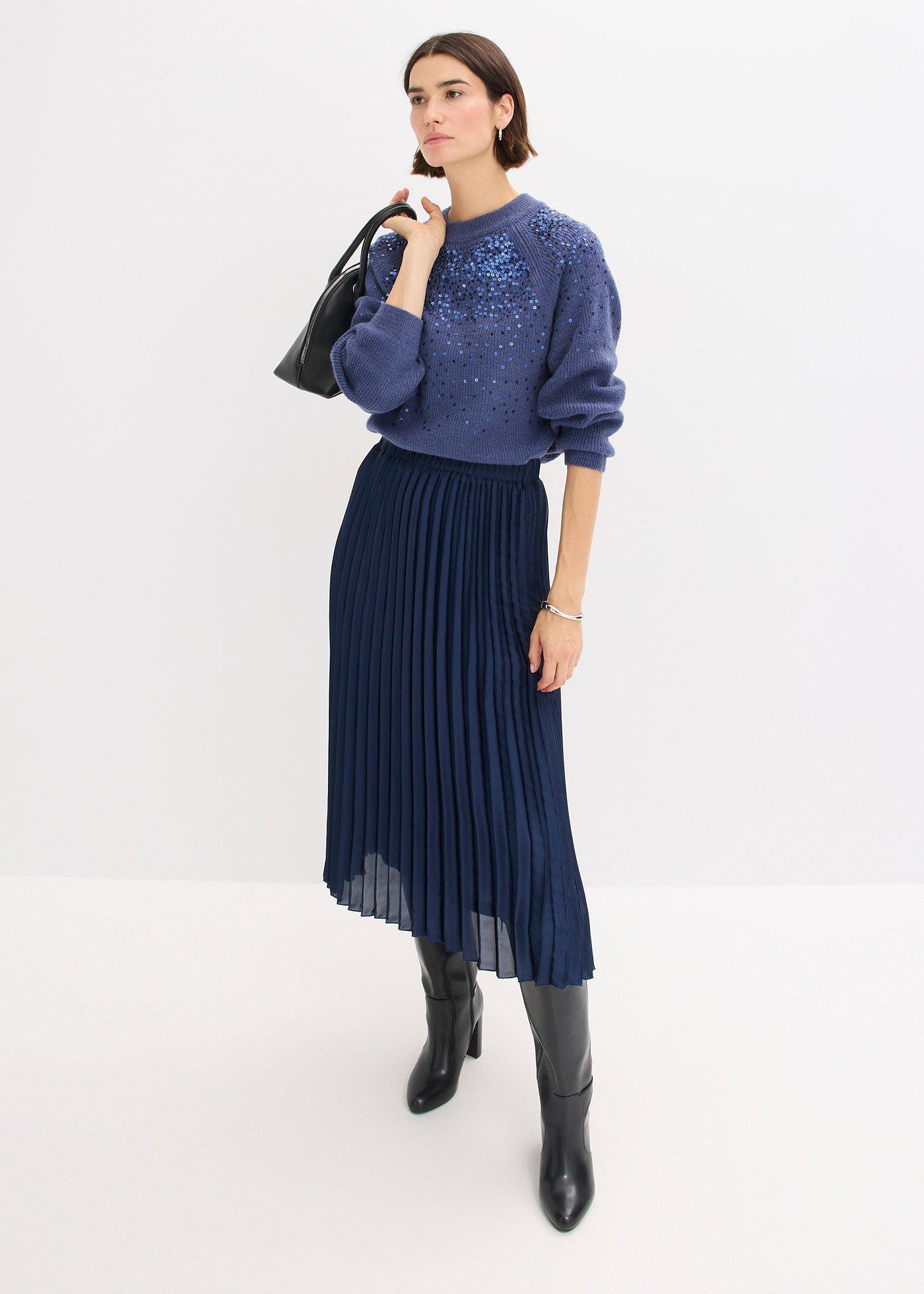 Sweter z cekinami - Bonprix