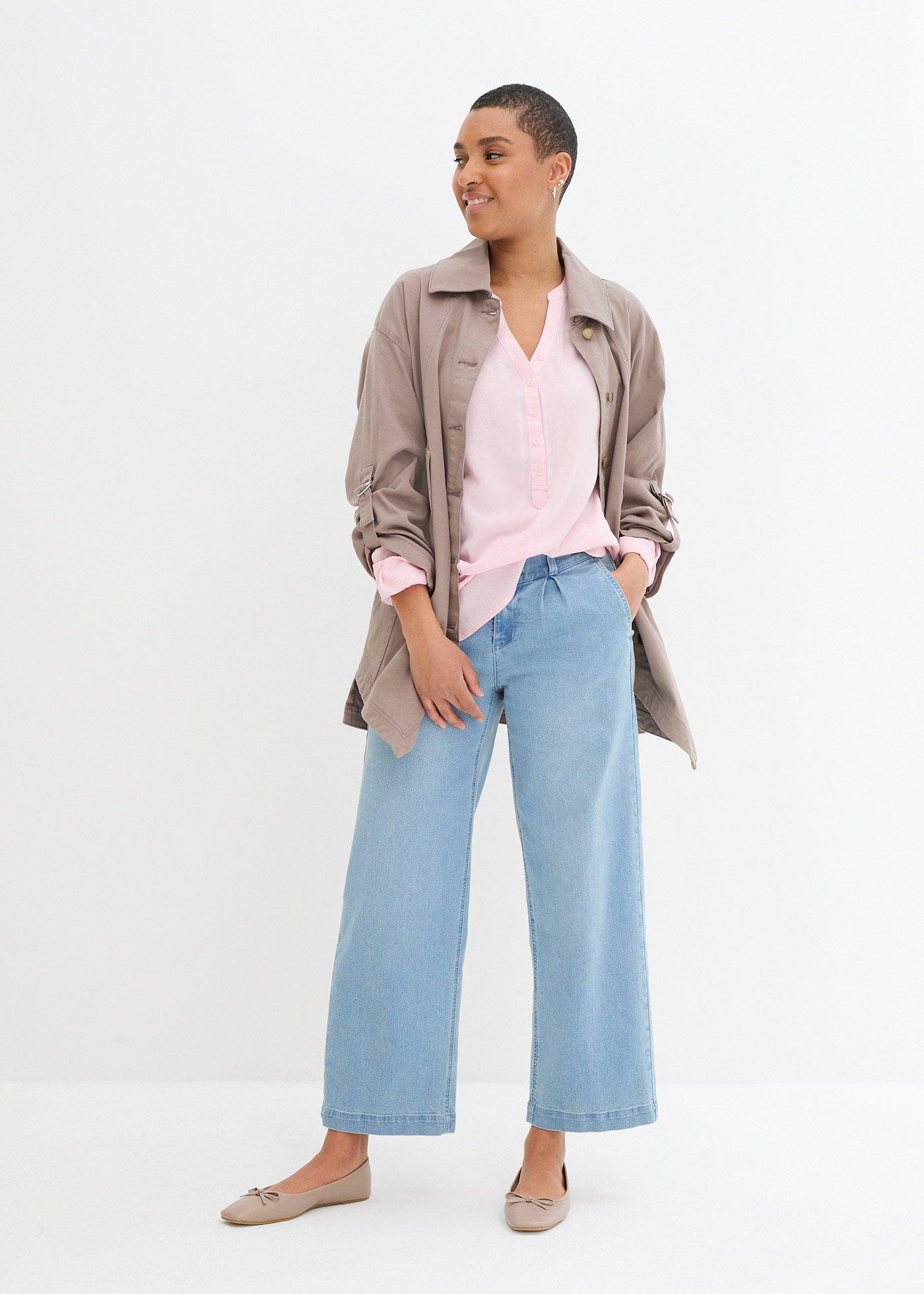 Bluzka tunikowa z miękkiej wiskozy - Bonprix