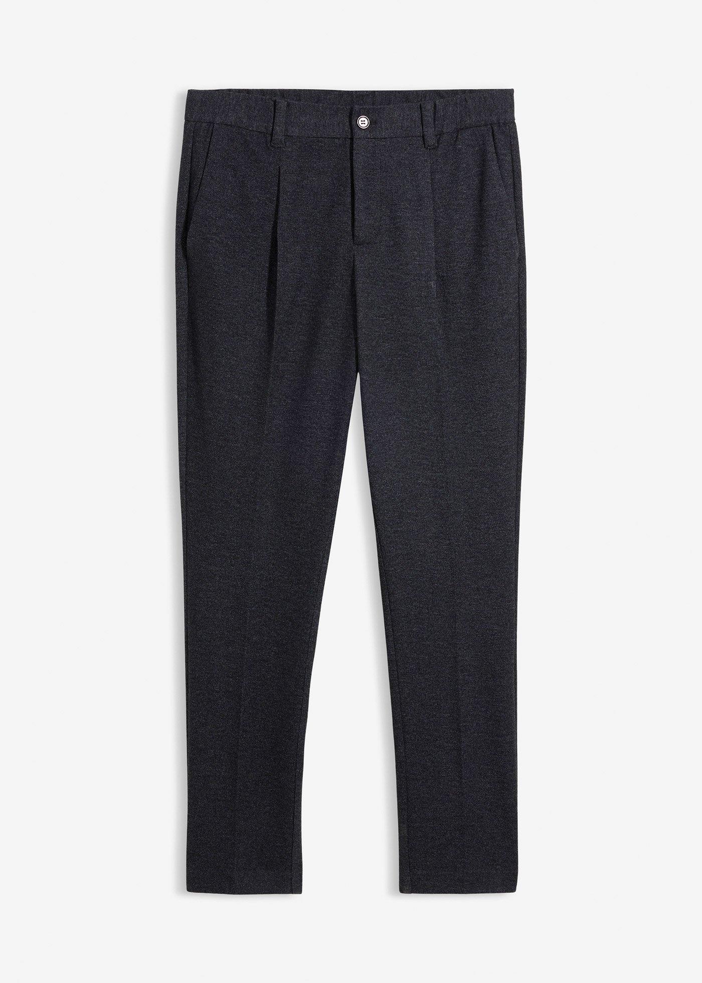 Pantalon de costume regular à taille élastiquée, fuselé