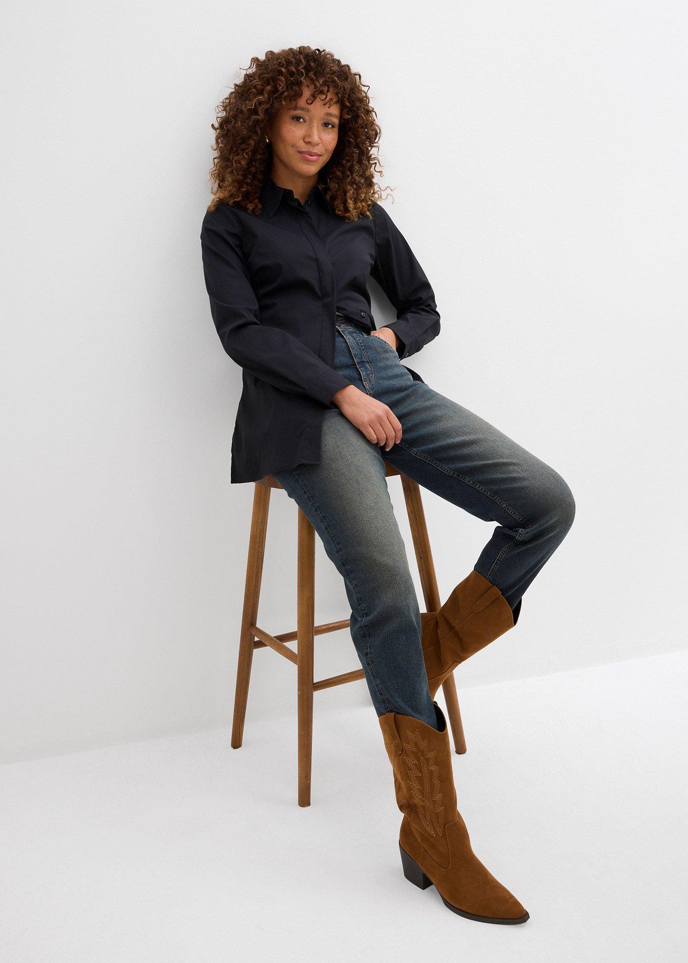 Dżinsy mom, high waist - Bonprix