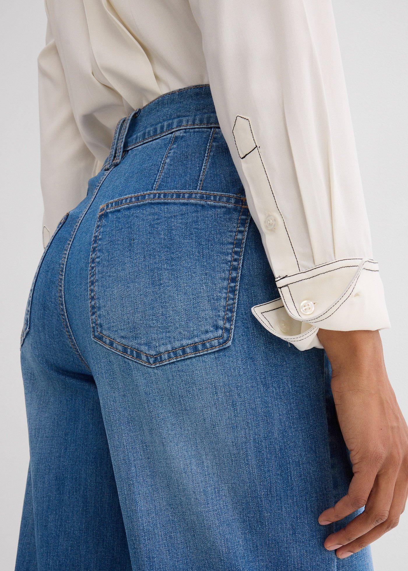 Dżinsy wide leg, high waist - Bonprix