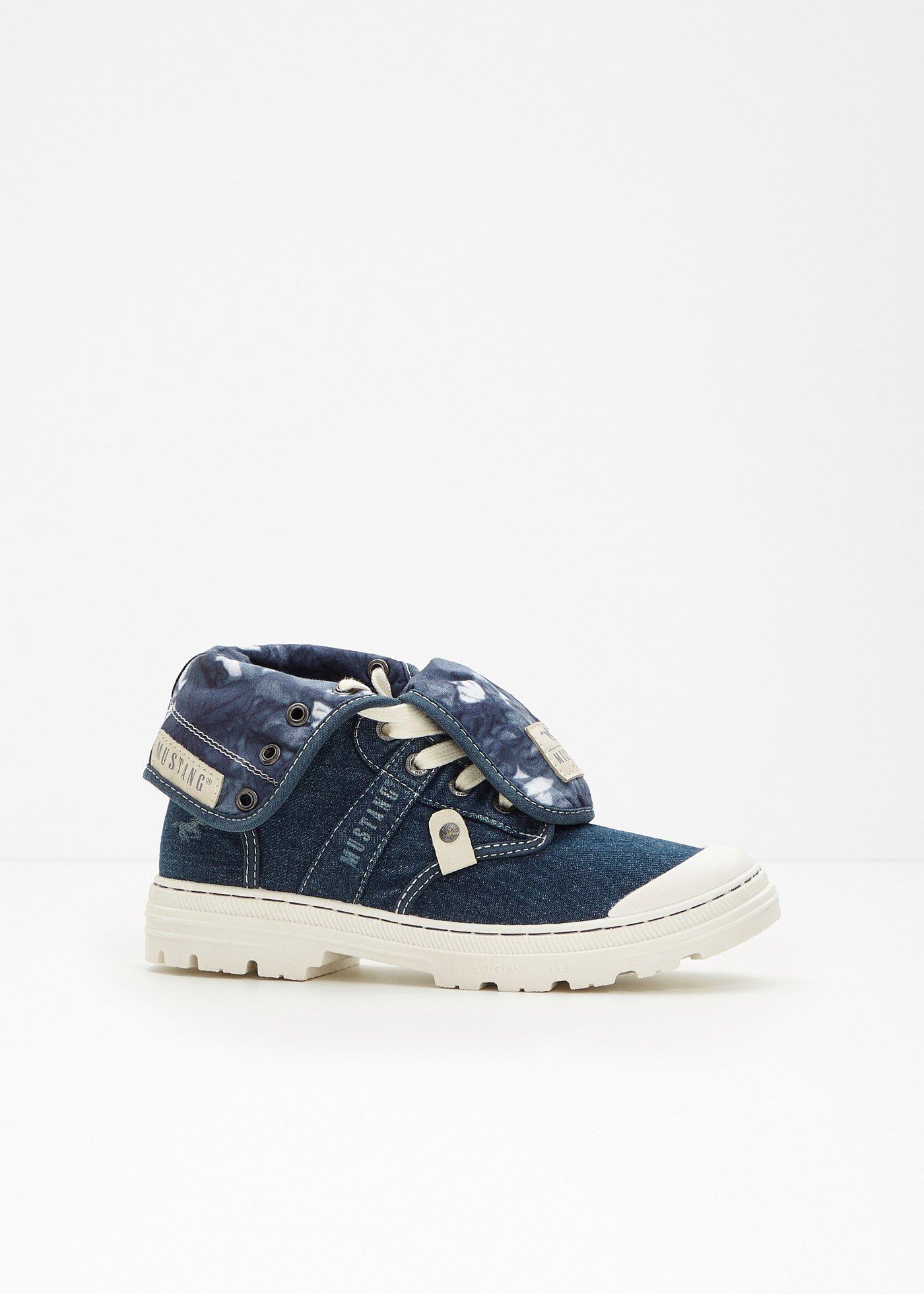 Baskets montantes Mustang en toile coton