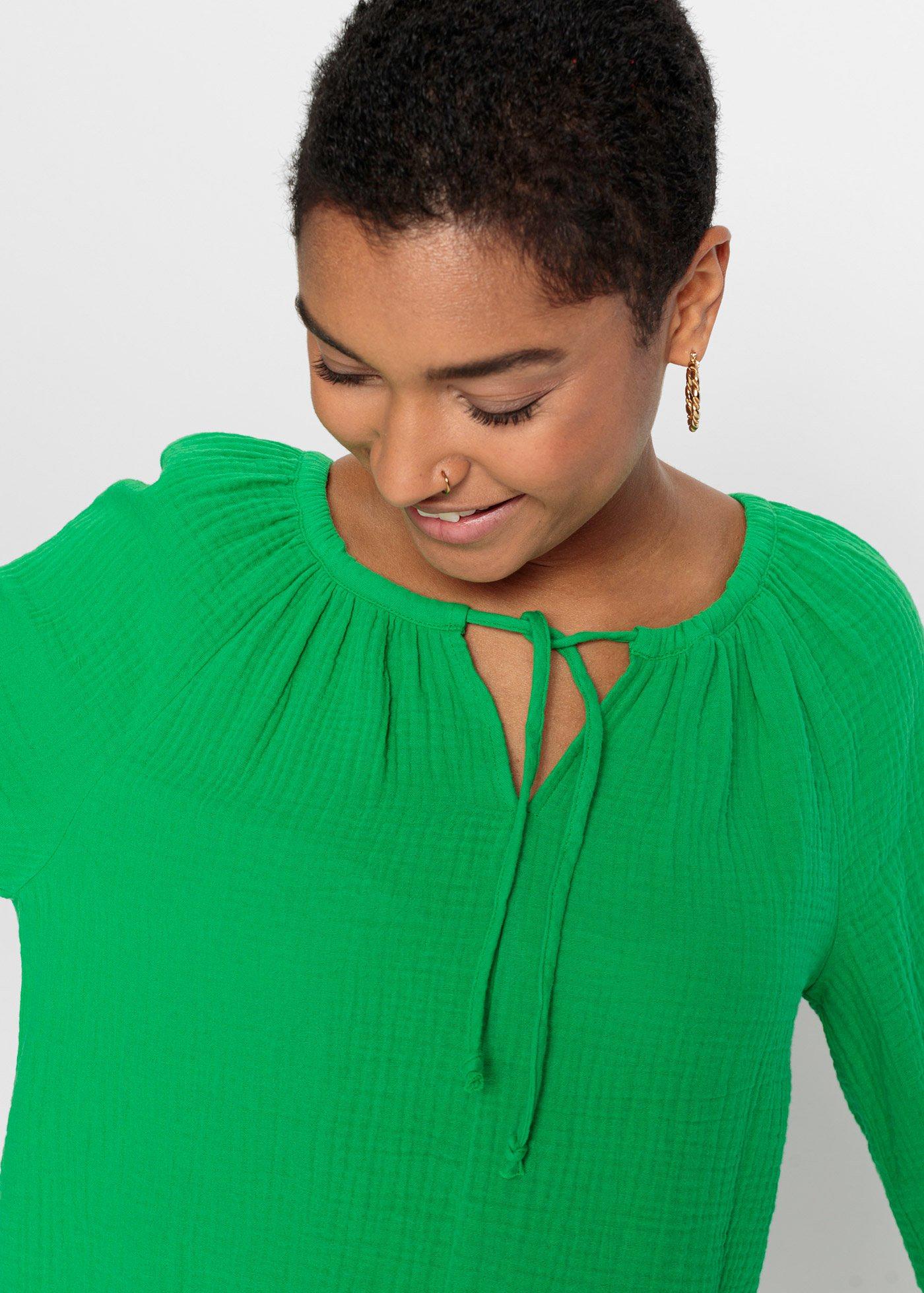 Bluzka z przewiewnego muślinu - Bonprix