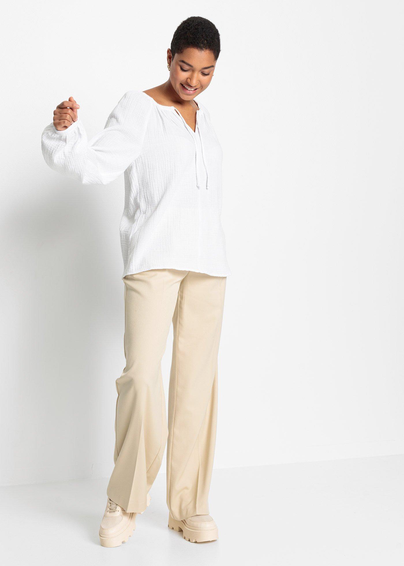 Bluzka z przewiewnego muślinu - Bonprix