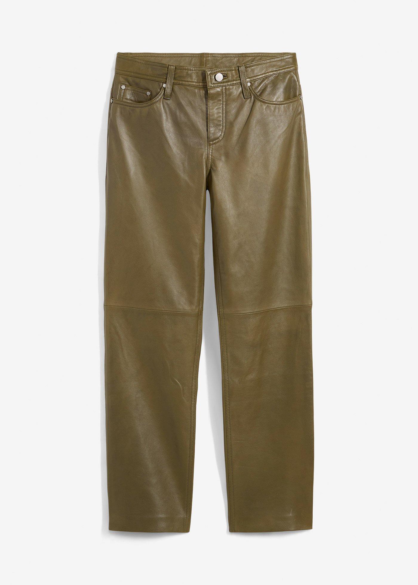 Pantalon en cuir d’agneau nappa