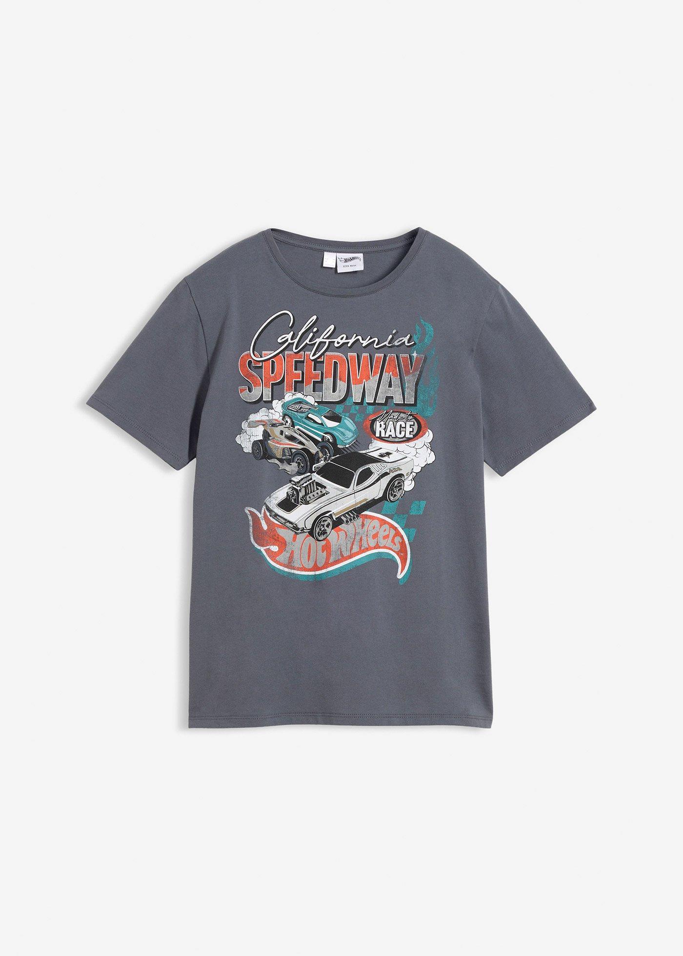 T-shirt Hot Wheels z czystej bawełny - Bonprix