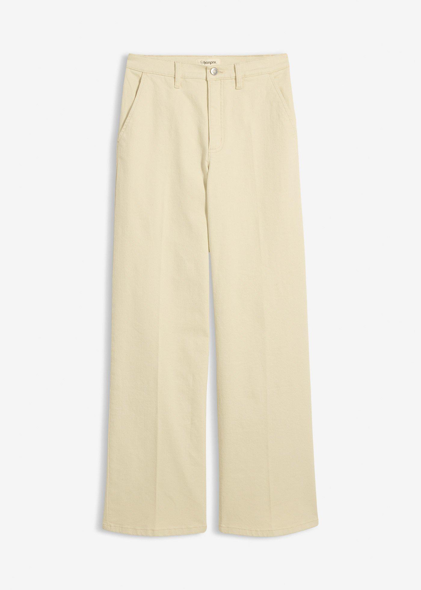 Pantalon en twill taille haute